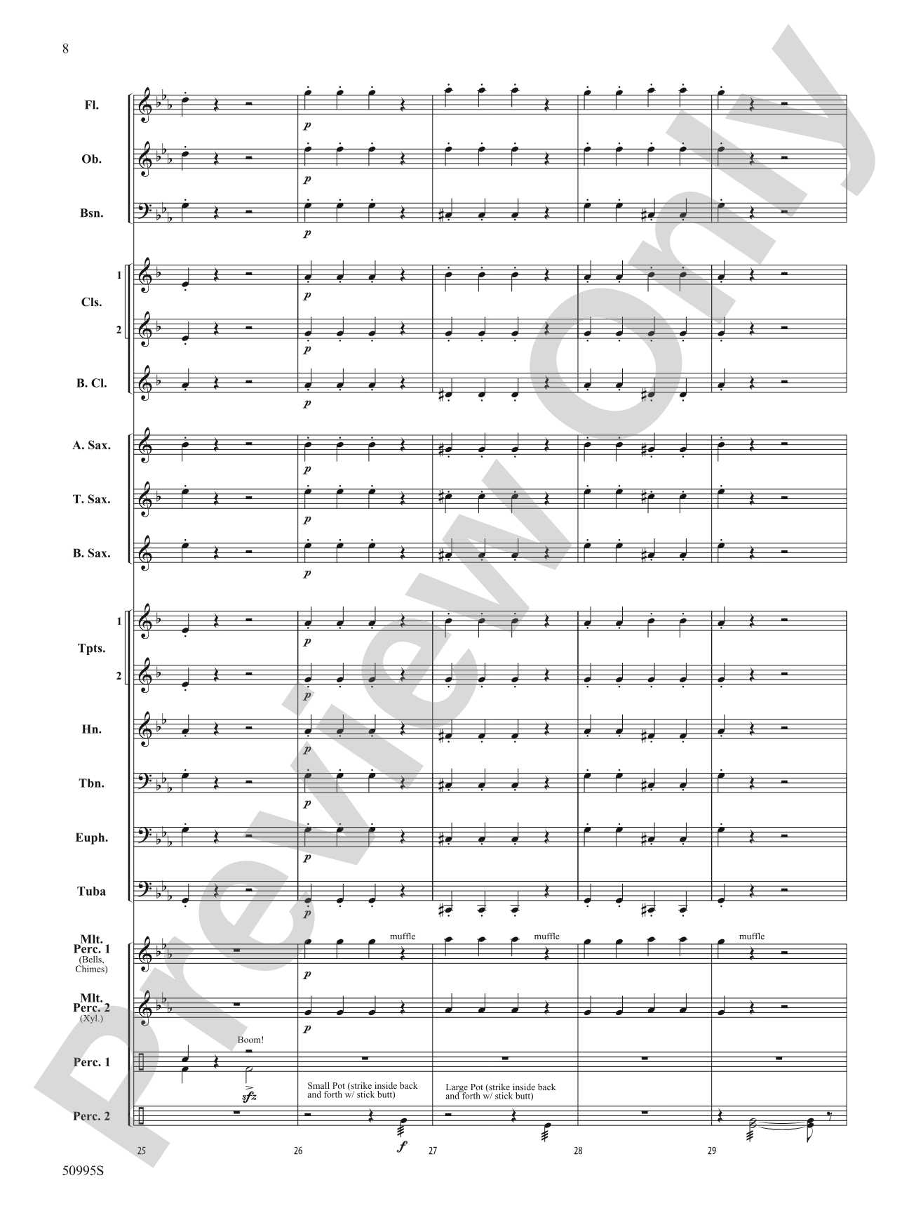 Pranks of the Pesky Poltergeist: Concert Band Conductor Score & Parts