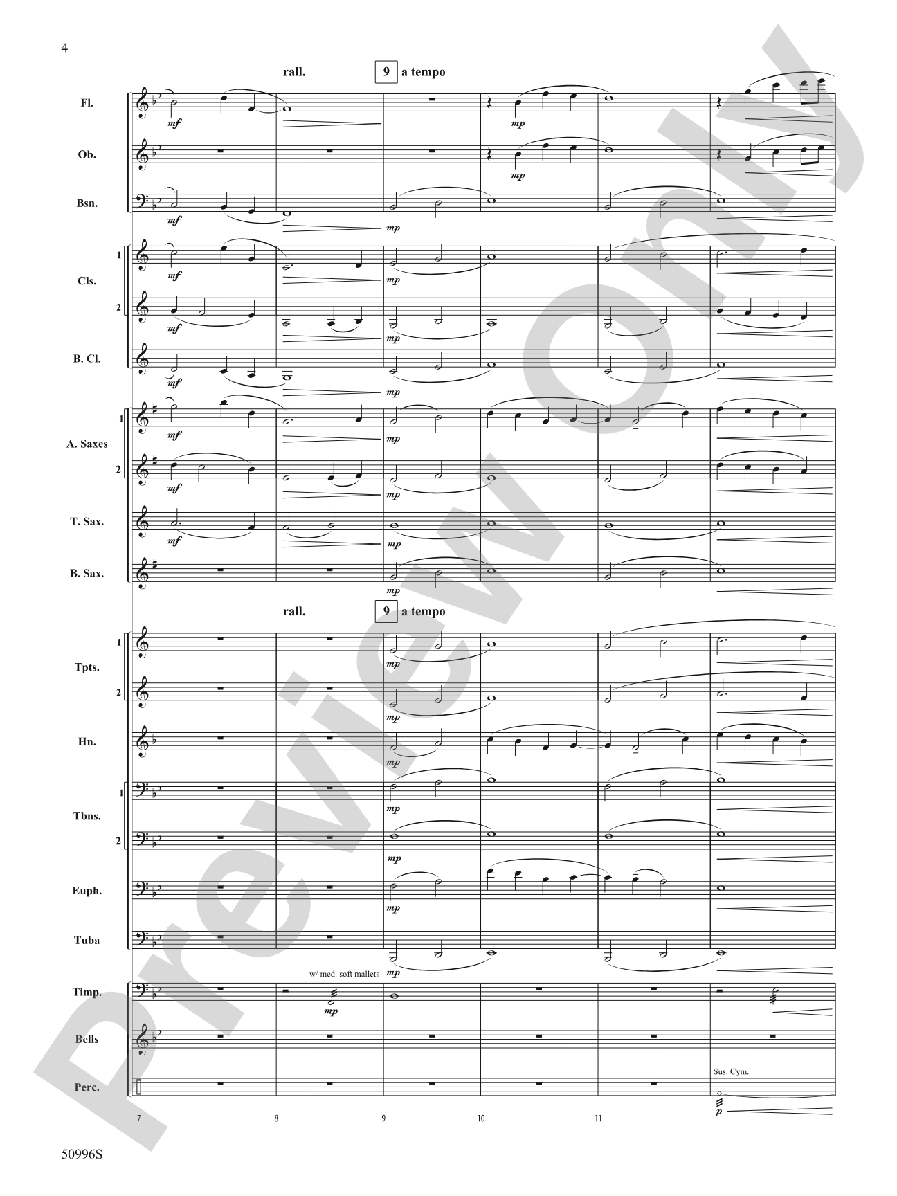 Cherished: Concert Band Conductor Score & Parts