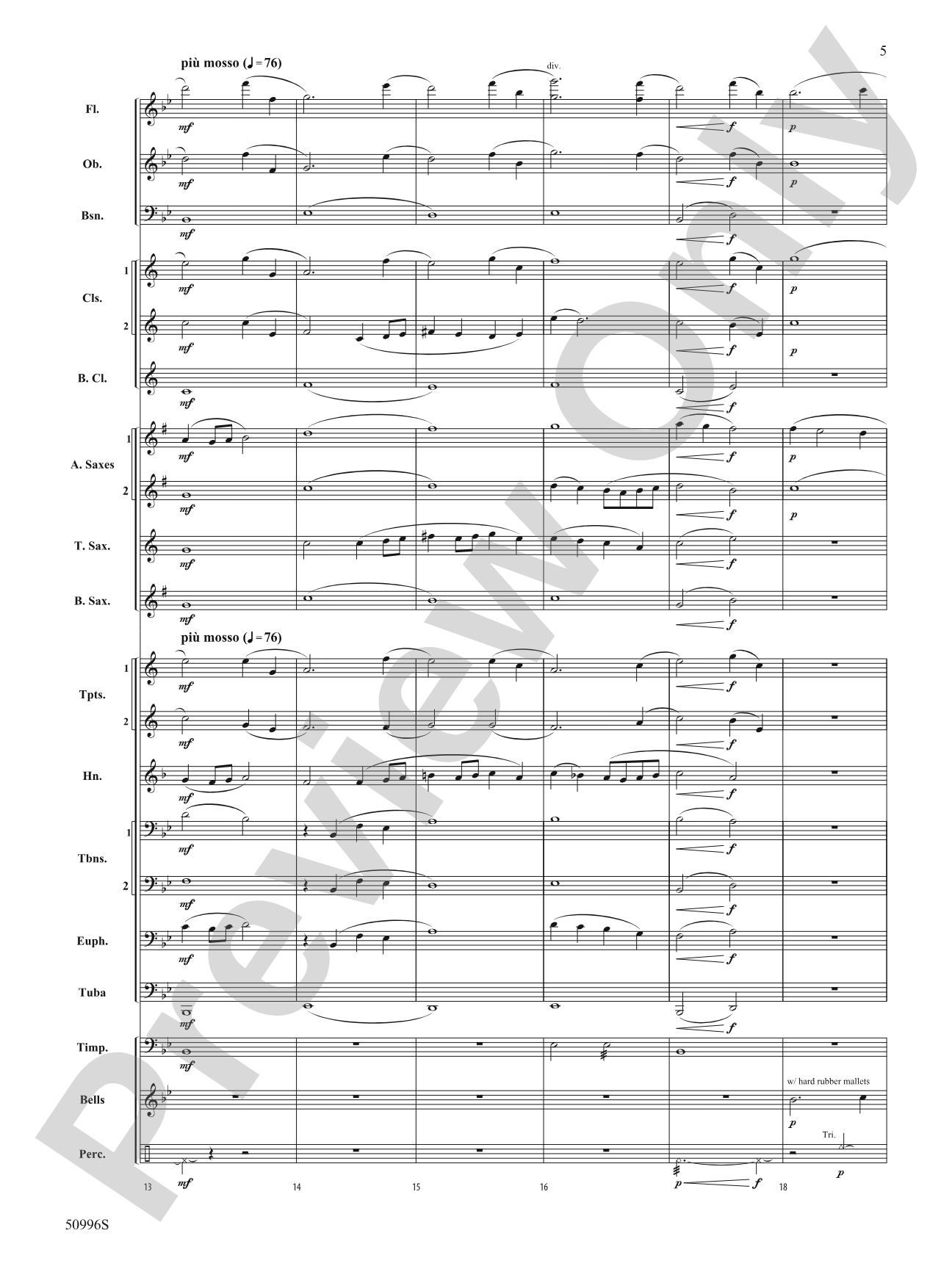 Cherished: Concert Band Conductor Score & Parts