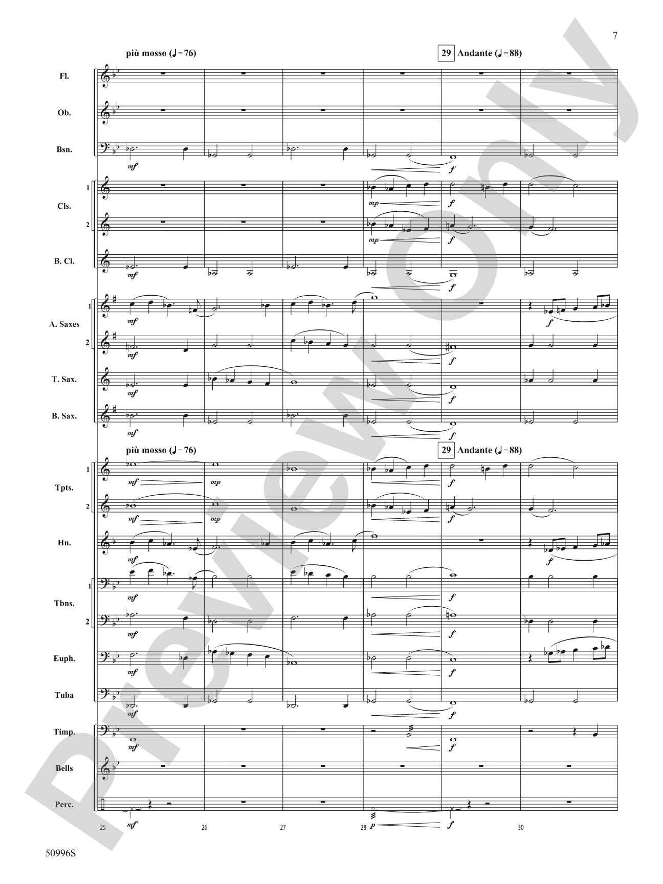 Cherished: Concert Band Conductor Score & Parts