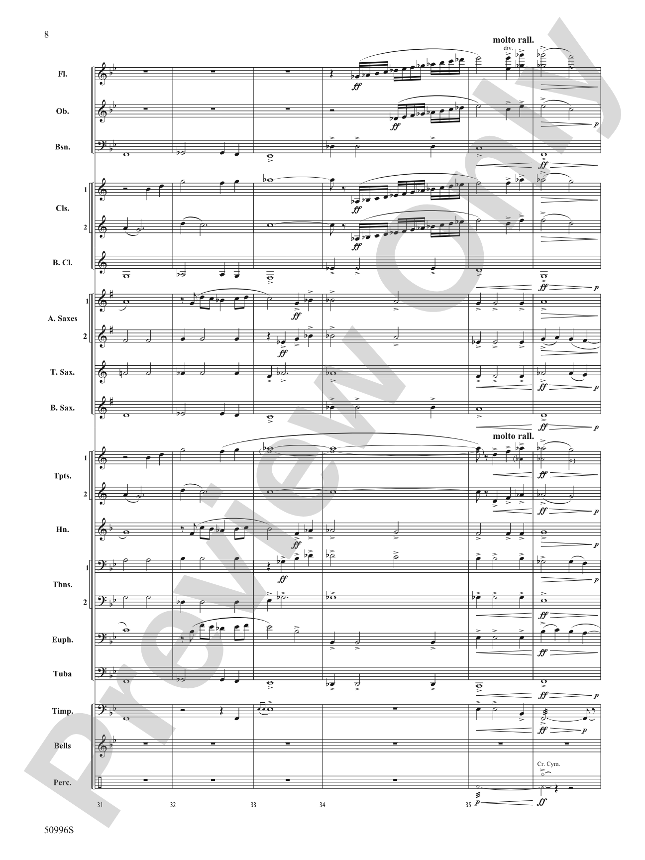 Cherished: Concert Band Conductor Score & Parts