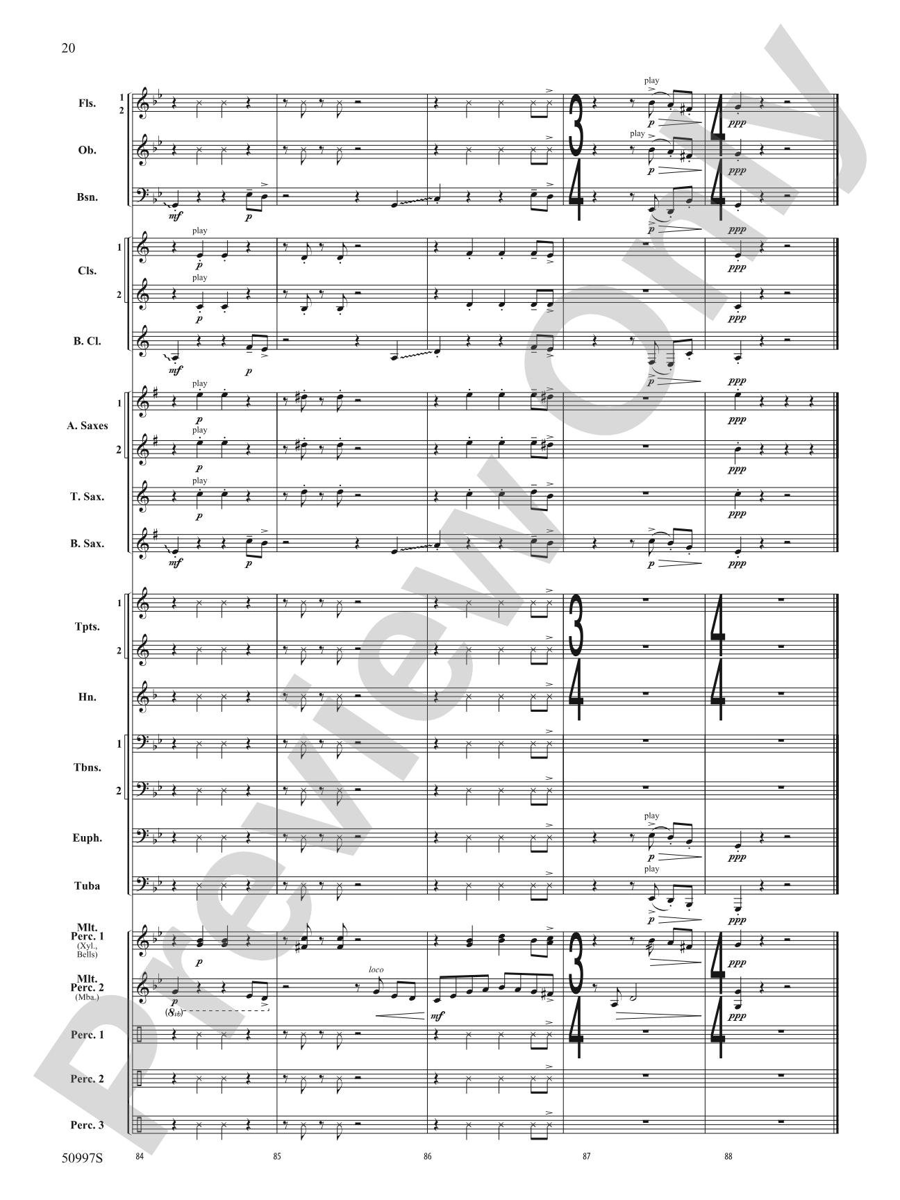 Rumba de la Tumba: Concert Band Conductor Score & Parts