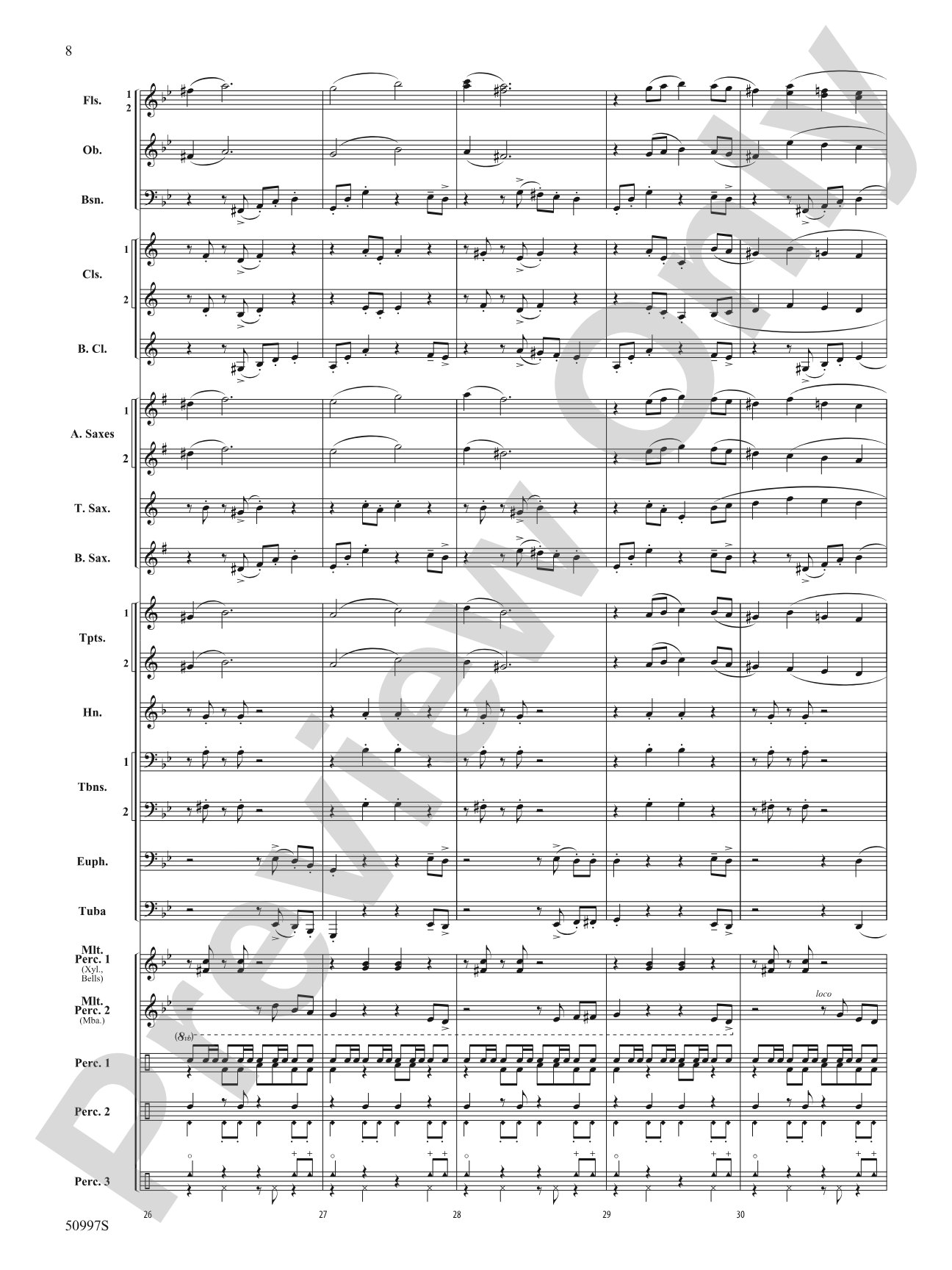 Rumba de la Tumba: Concert Band Conductor Score & Parts
