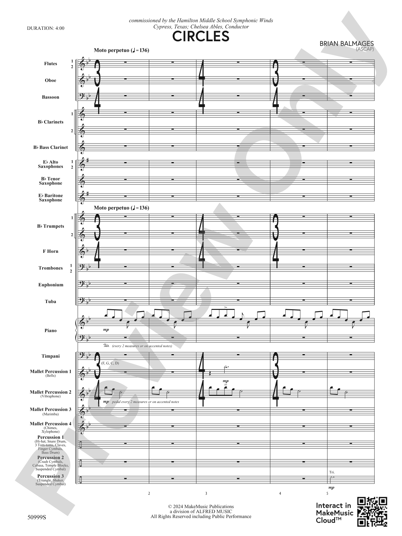 Circles: Concert Band Conductor Score & Parts