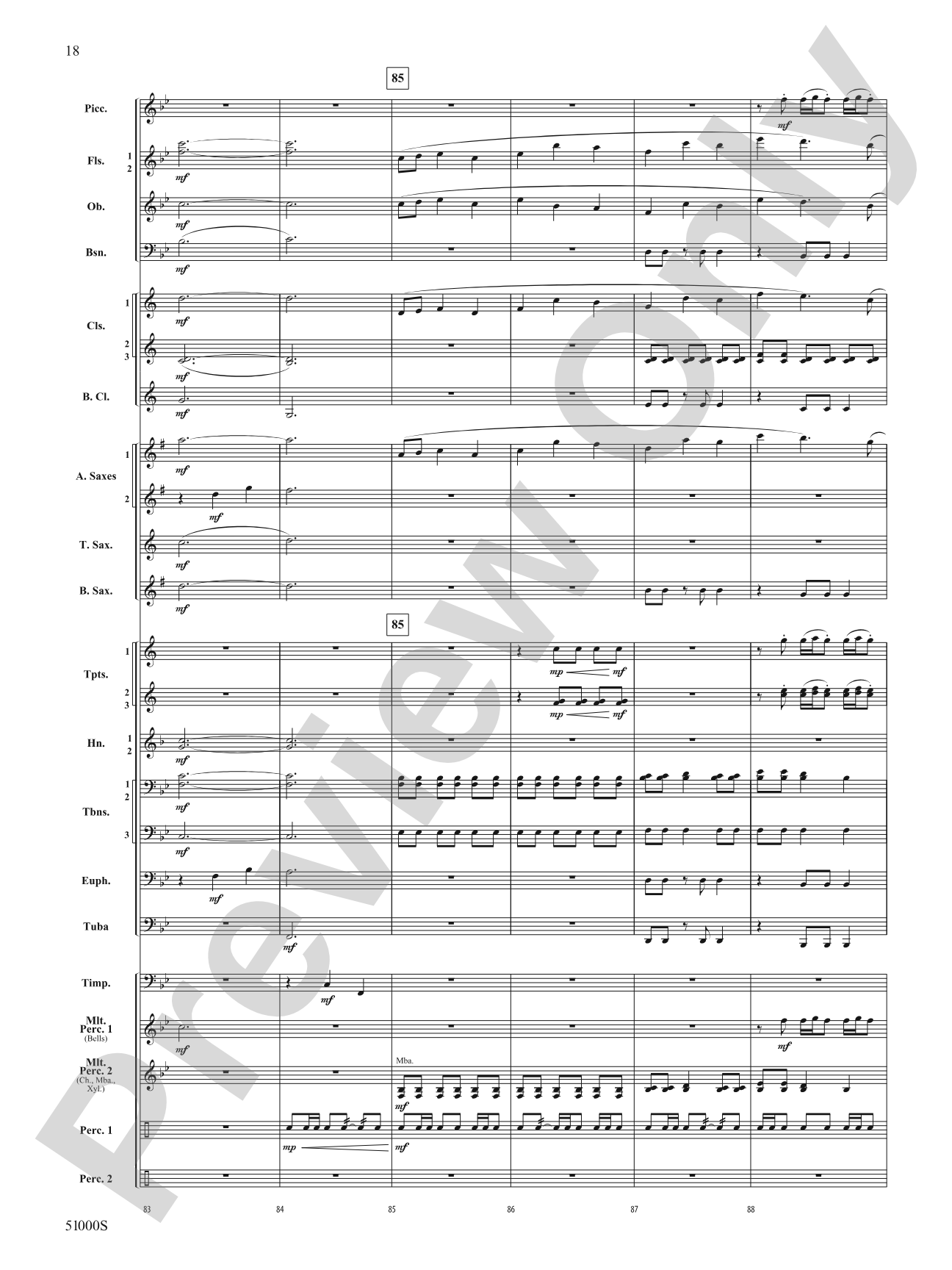 Eternal Flame: Concert Band Conductor Score & Parts
