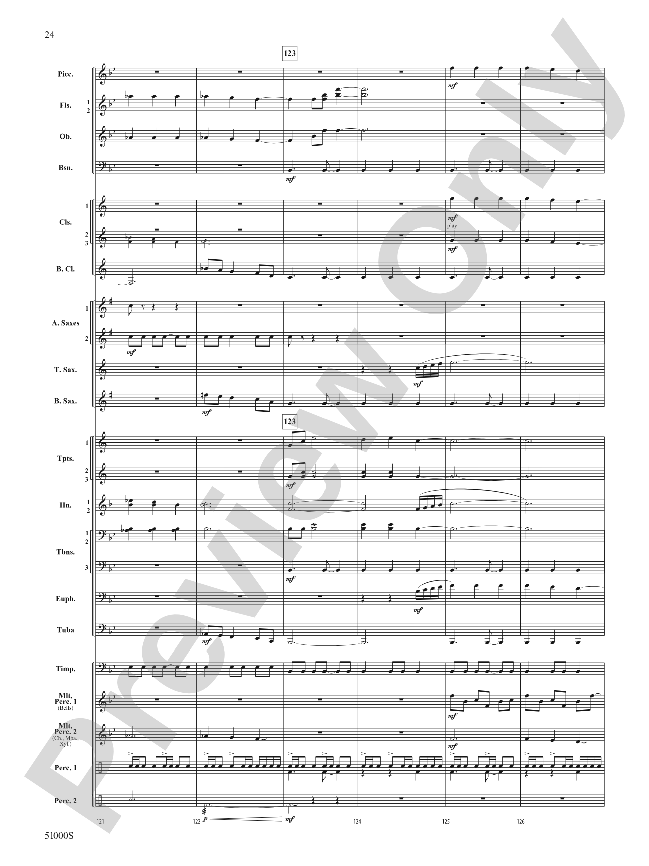 Eternal Flame: Concert Band Conductor Score & Parts