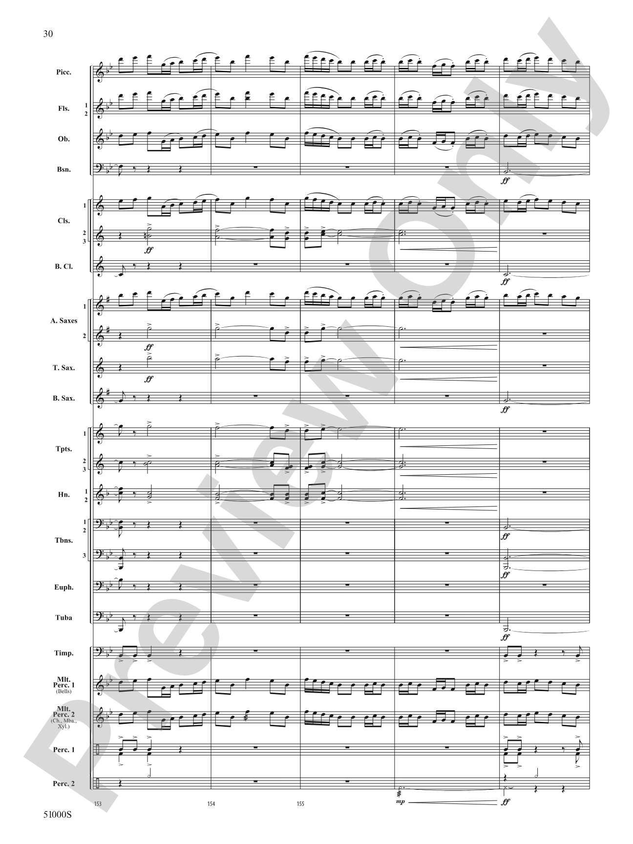 Eternal Flame: Concert Band Conductor Score & Parts