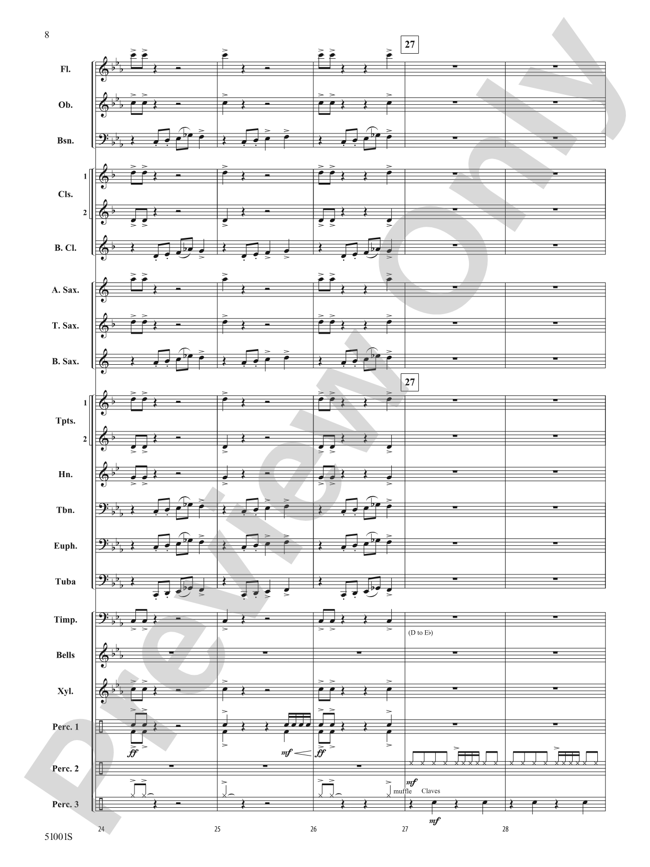 Skedaddle: Concert Band Conductor Score & Parts