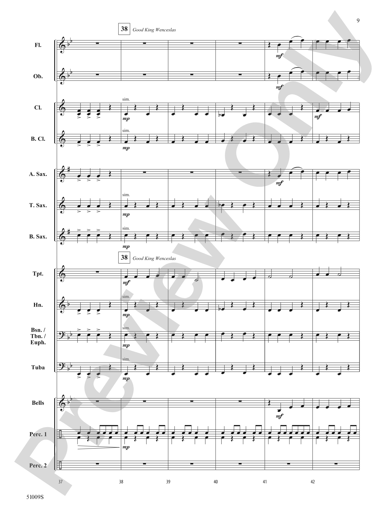 Holiday Party Mix: Concert Band Conductor Score & Parts