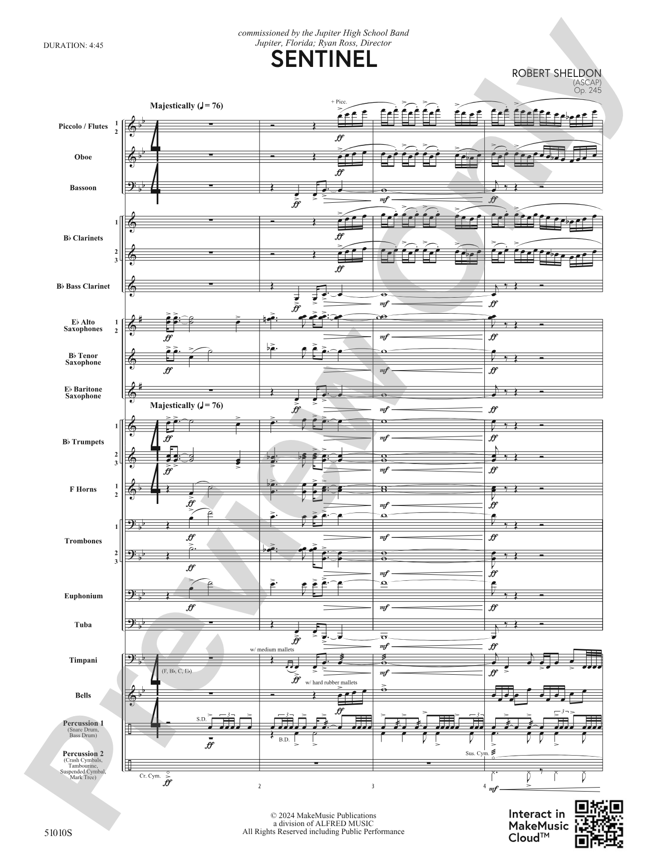 Sentinel: Concert Band Conductor Score & Parts