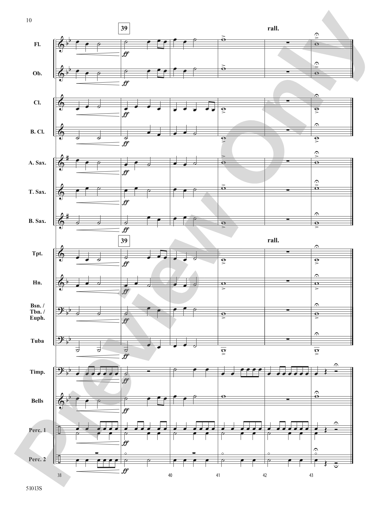 Bourrée from Terpsichore: Concert Band Conductor Score & Parts