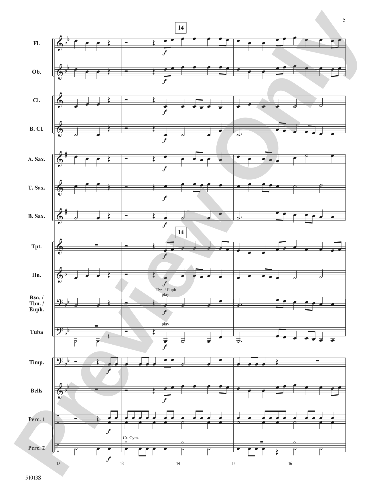 Bourrée from Terpsichore: Concert Band Conductor Score & Parts