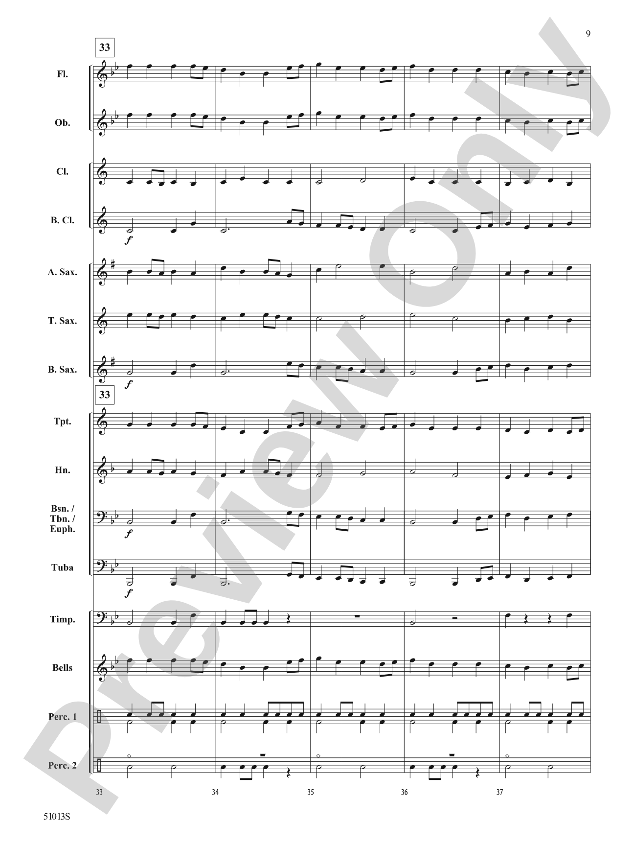 Bourrée from Terpsichore: Concert Band Conductor Score & Parts