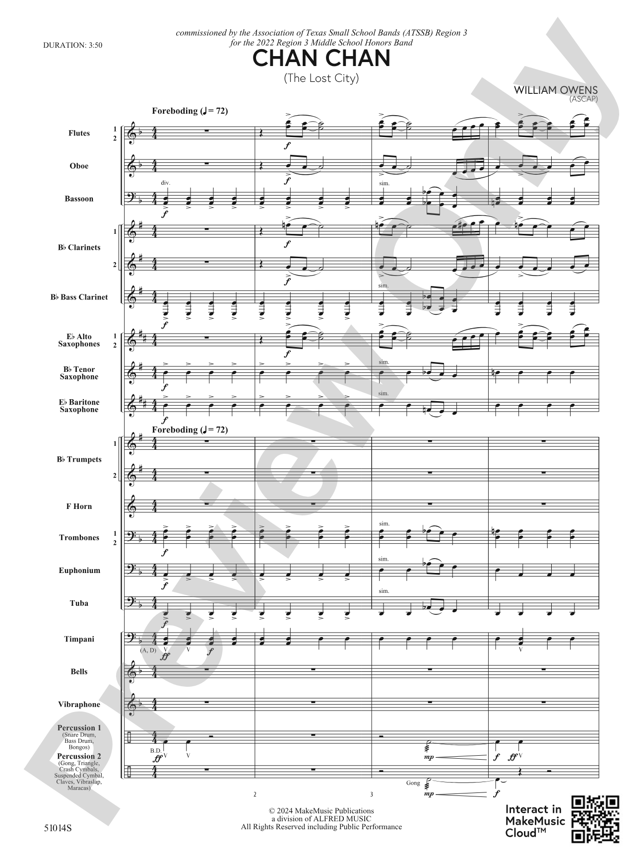 Chan Chan: Concert Band Conductor Score & Parts