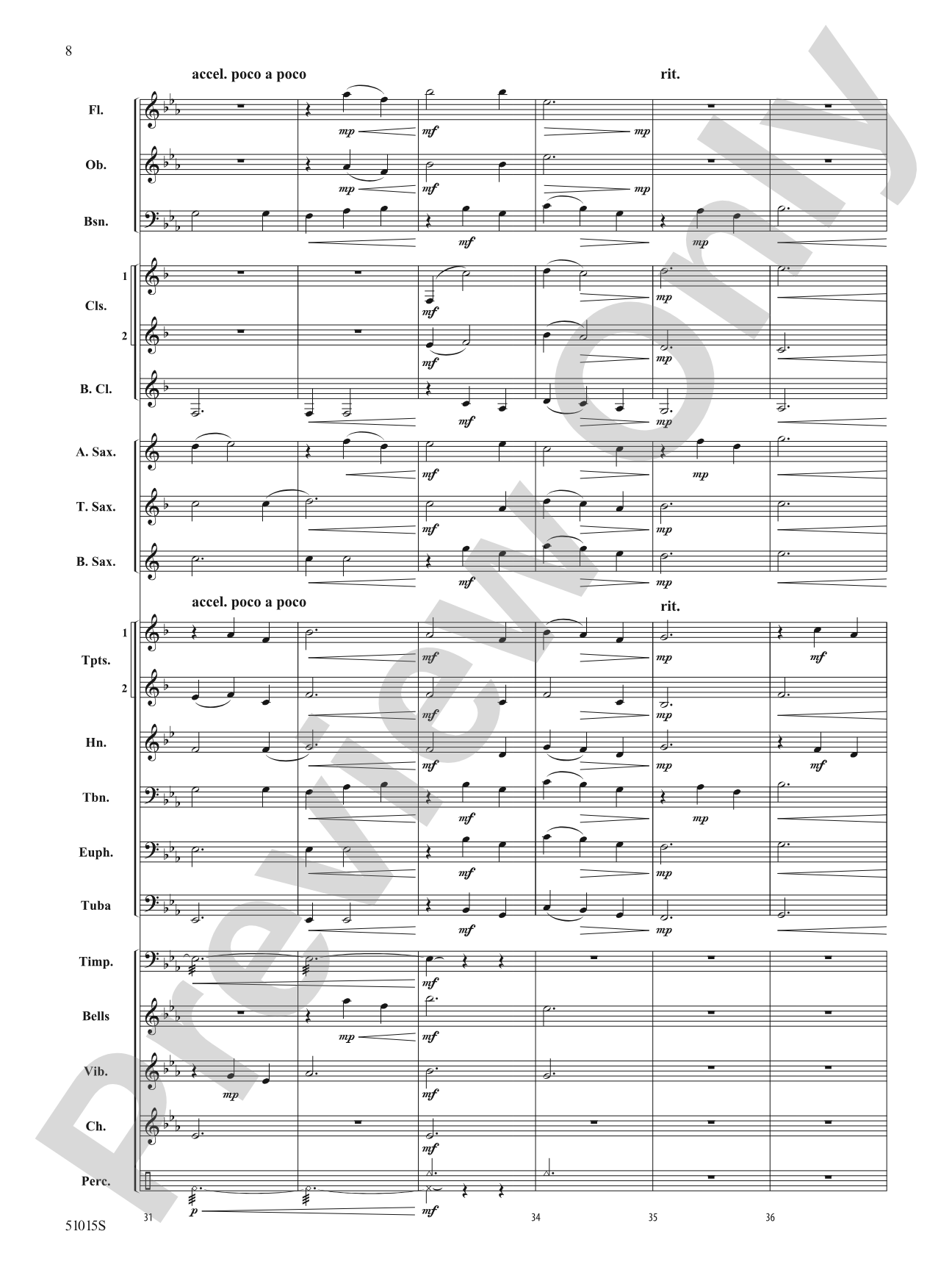 Lone, Wild Bird: Concert Band Conductor Score & Parts