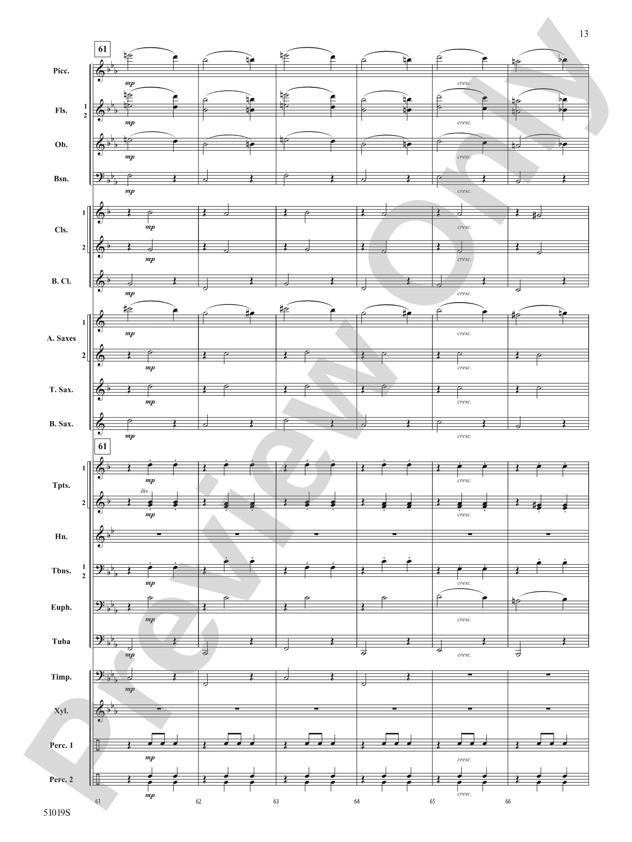 Haunted Night: Concert Band Conductor Score & Parts