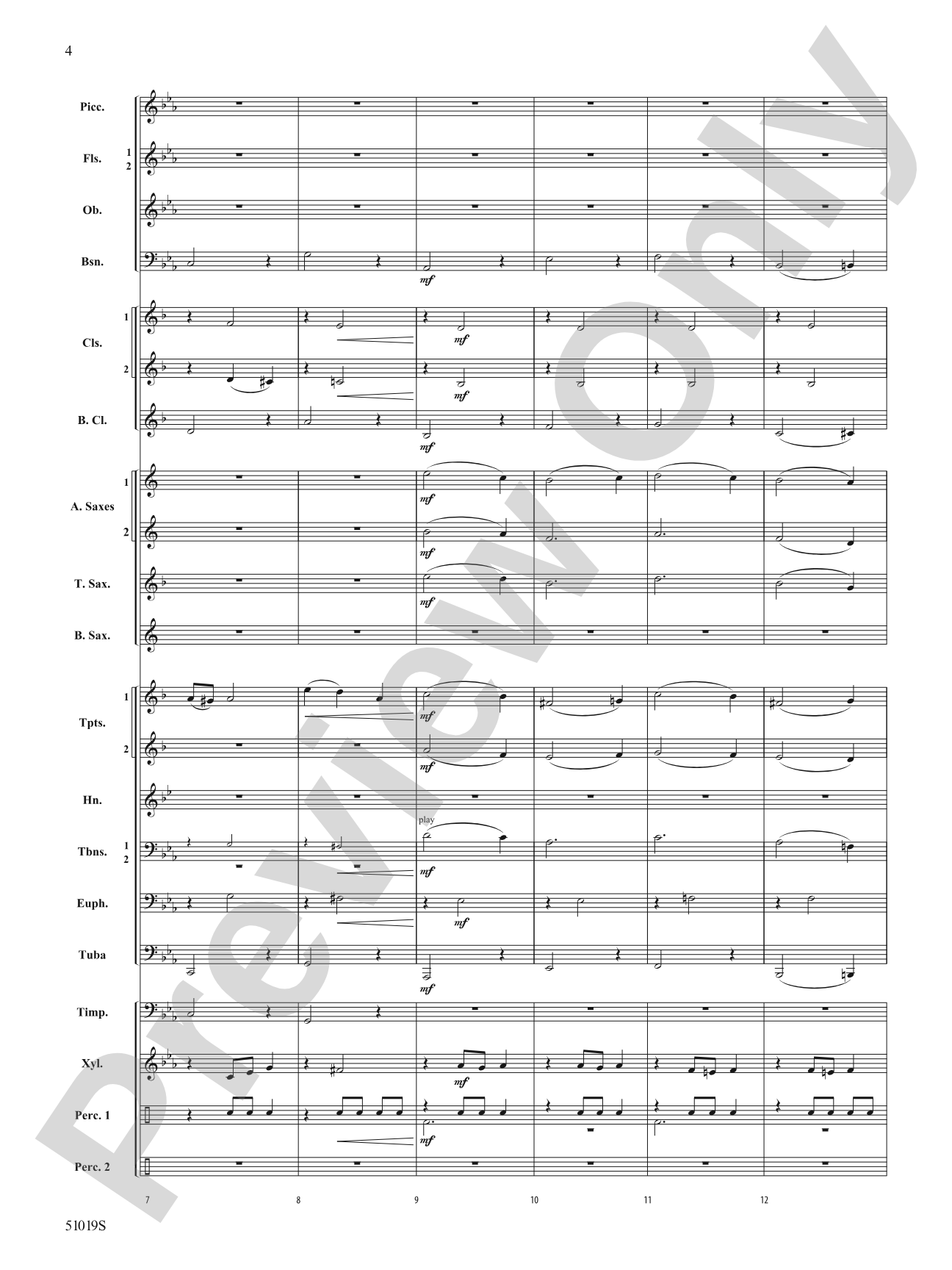 Haunted Night: Concert Band Conductor Score & Parts