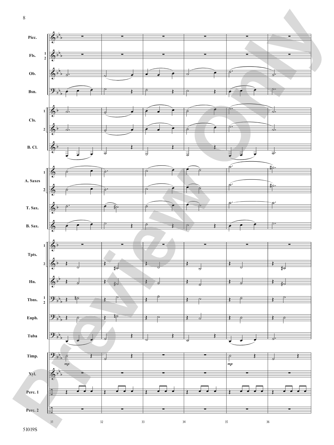 Haunted Night: Concert Band Conductor Score & Parts