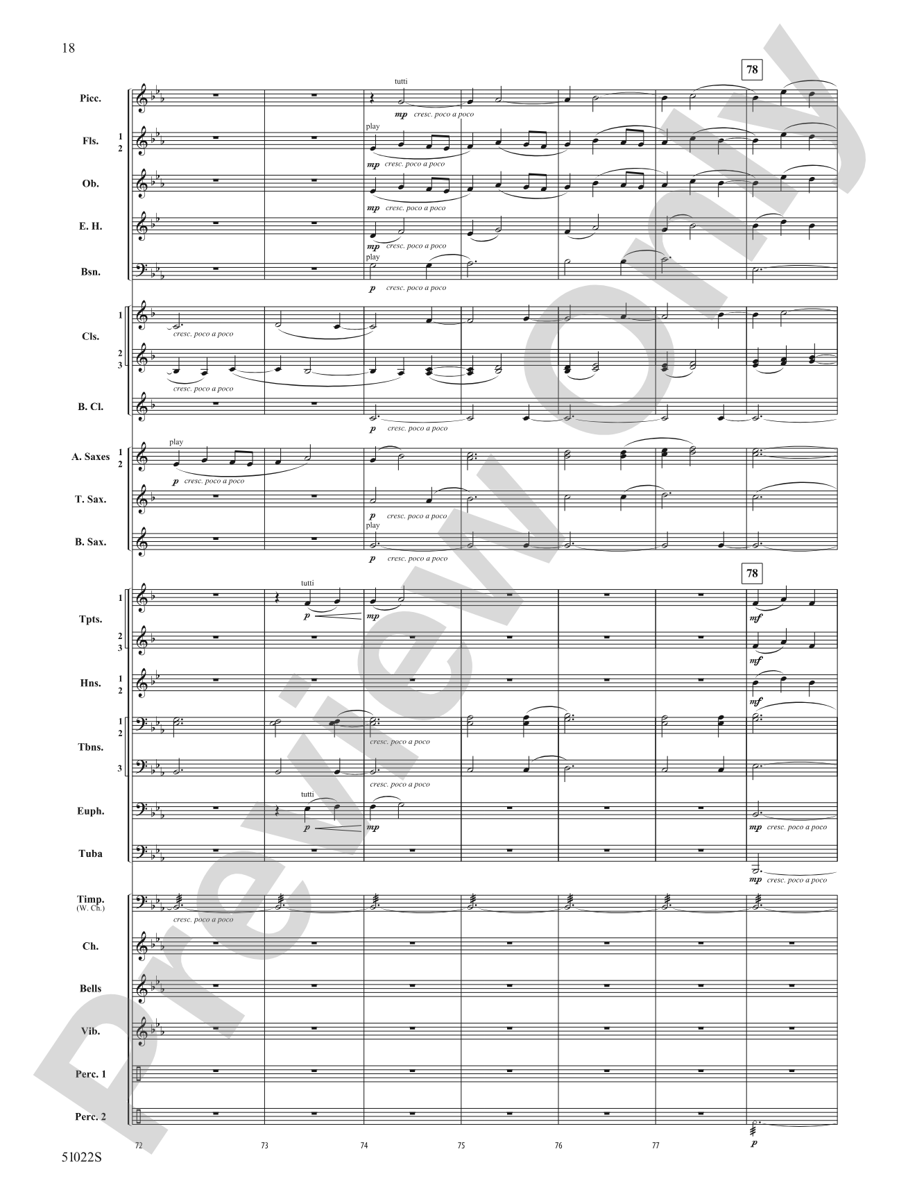 How Sweet the Sound: Concert Band Conductor Score & Parts