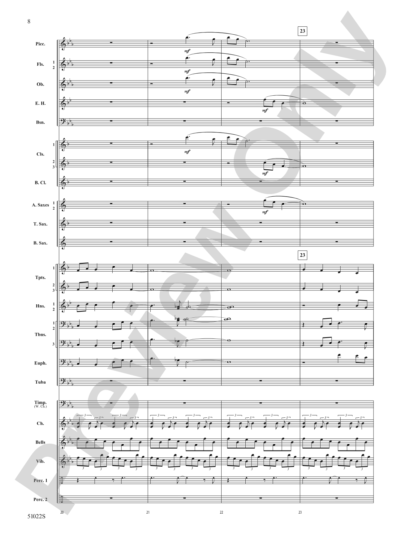 How Sweet the Sound: Concert Band Conductor Score & Parts