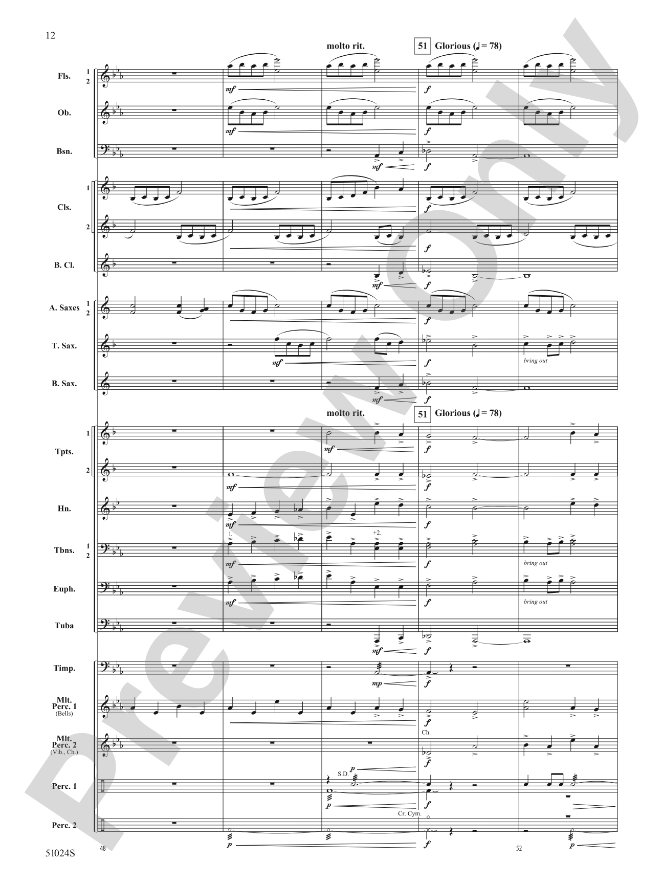 Uniquely You: Concert Band Conductor Score & Parts