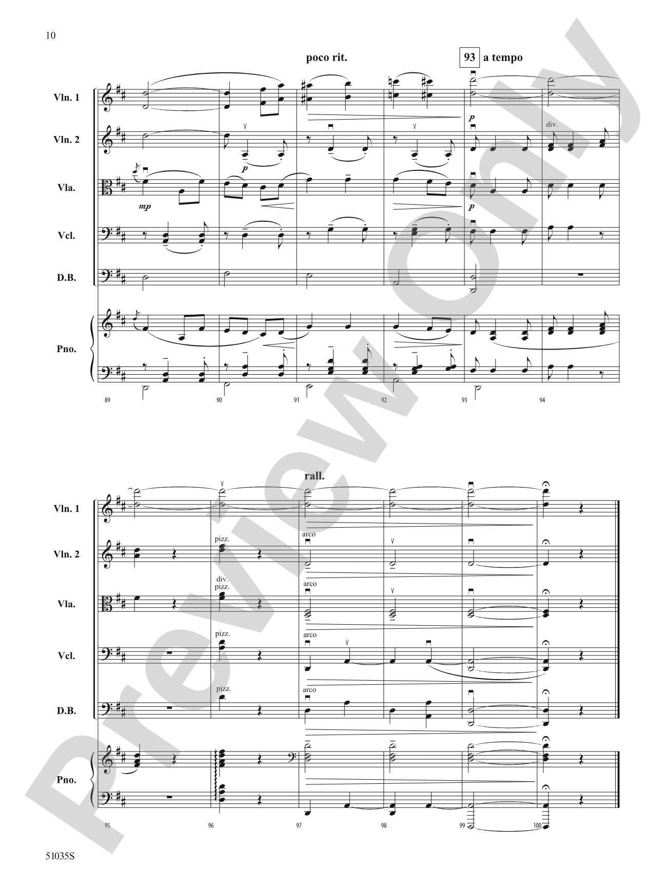 Salut d'Amour: Score