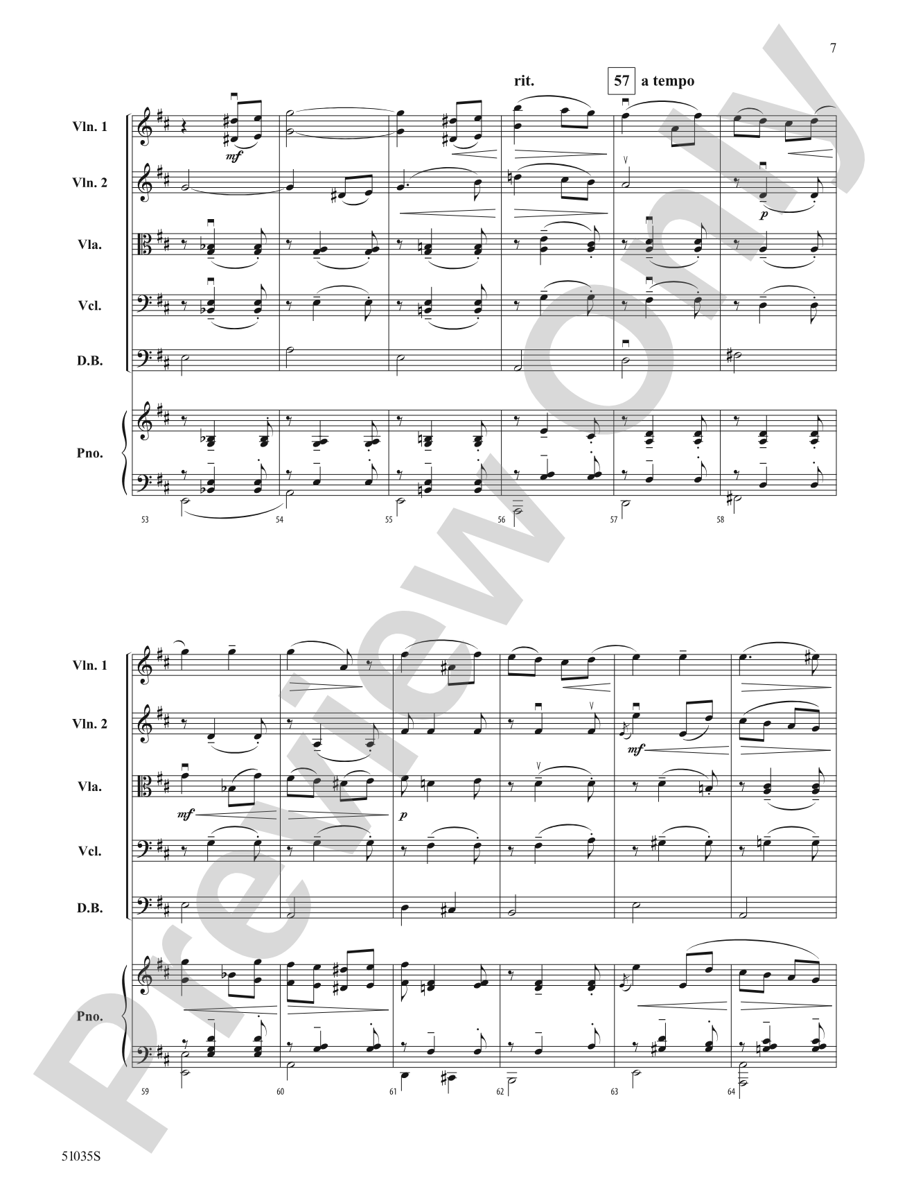 Salut d'Amour: Score