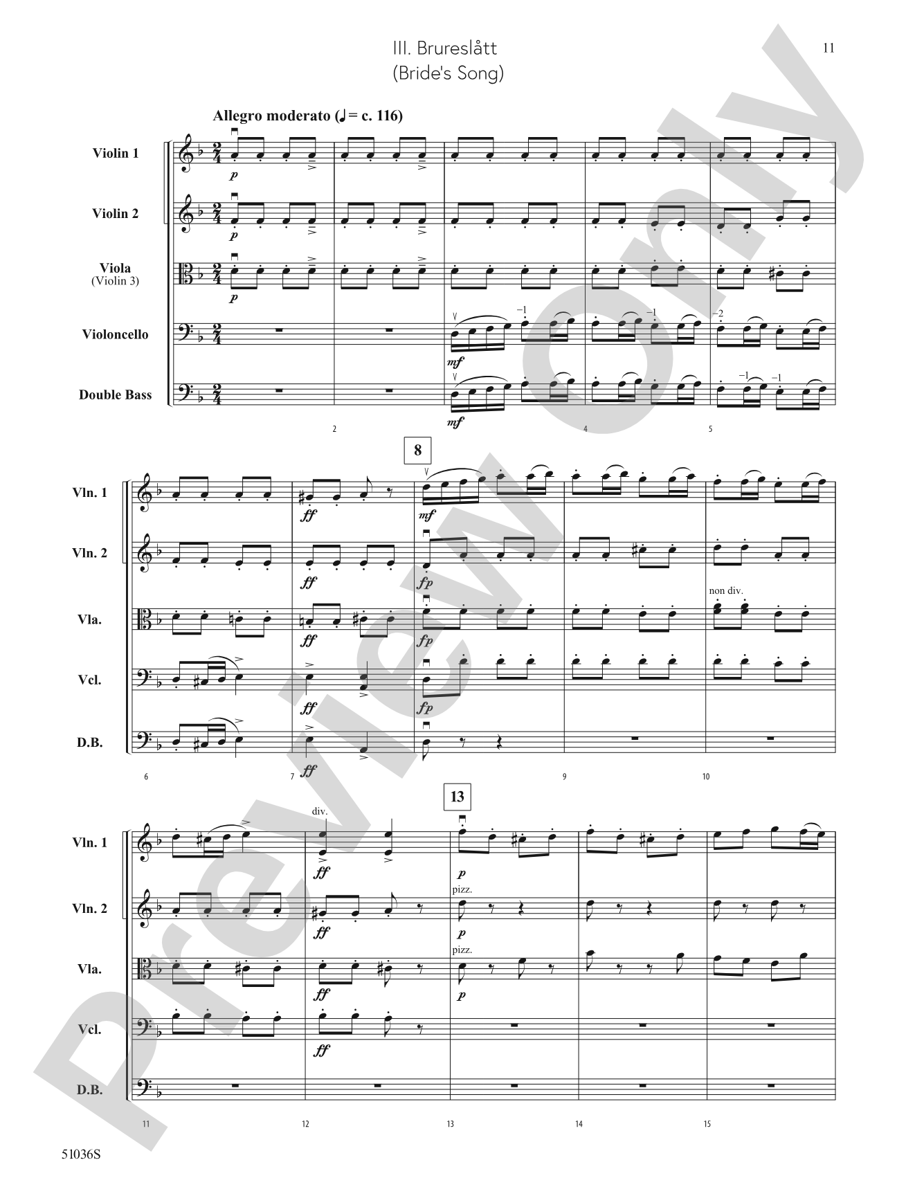 Three Norwegian Dances: String Orchestra Conductor Score & Parts
