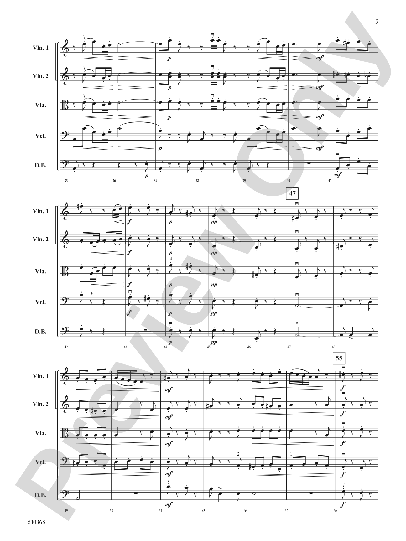 Three Norwegian Dances: String Orchestra Conductor Score & Parts