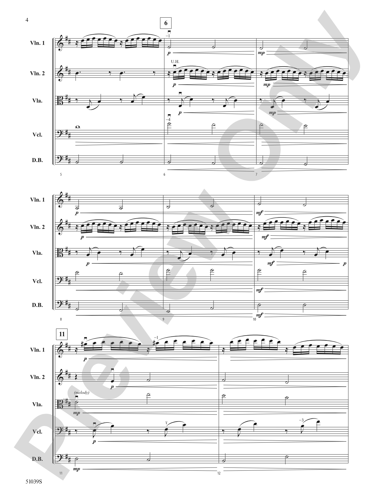 Prelude in B Minor: String Orchestra Conductor Score & Parts