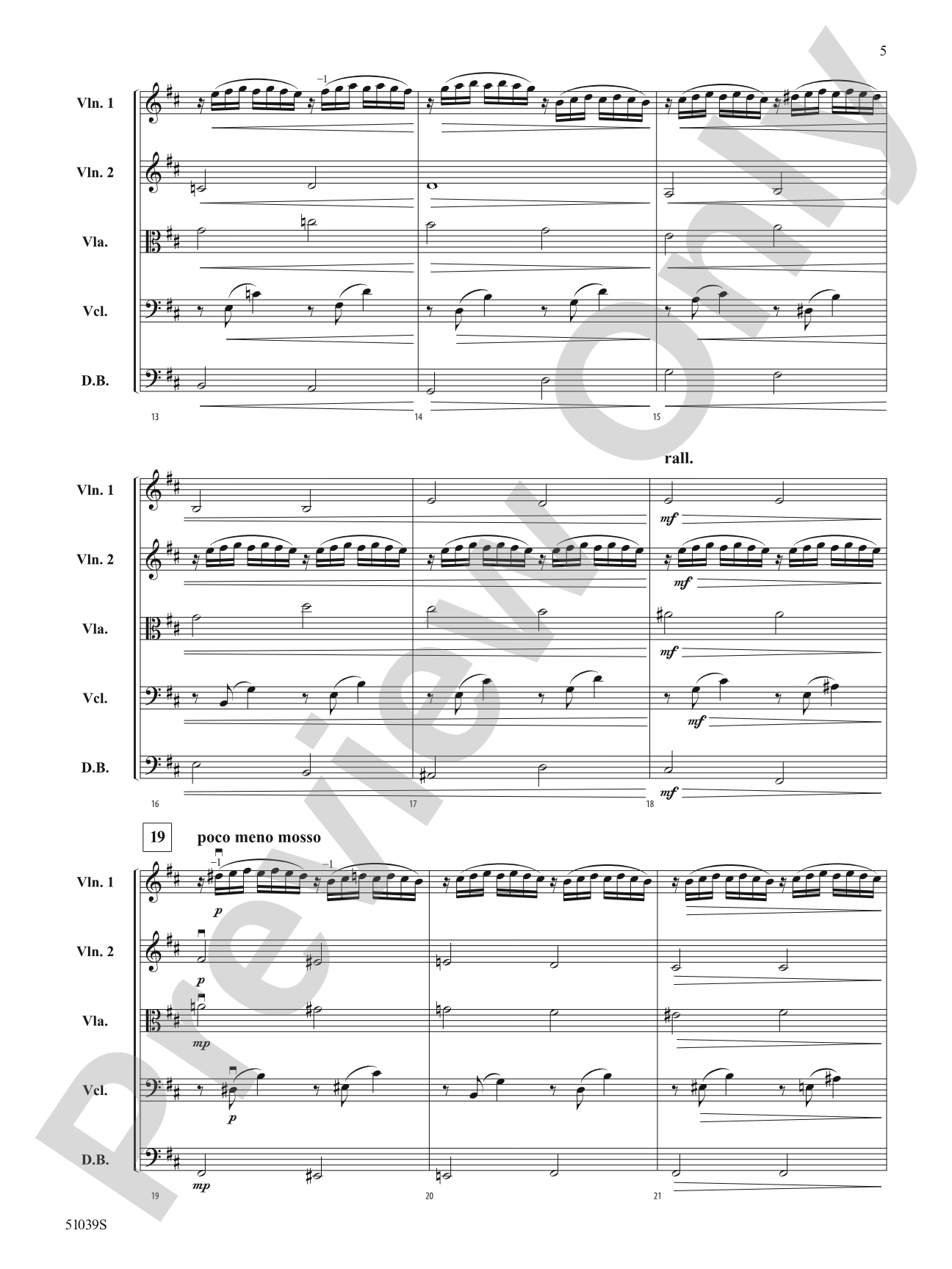 Prelude in B Minor: String Orchestra Conductor Score & Parts