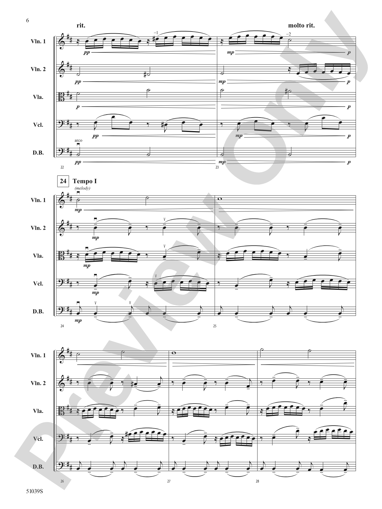 Prelude in B Minor: String Orchestra Conductor Score & Parts