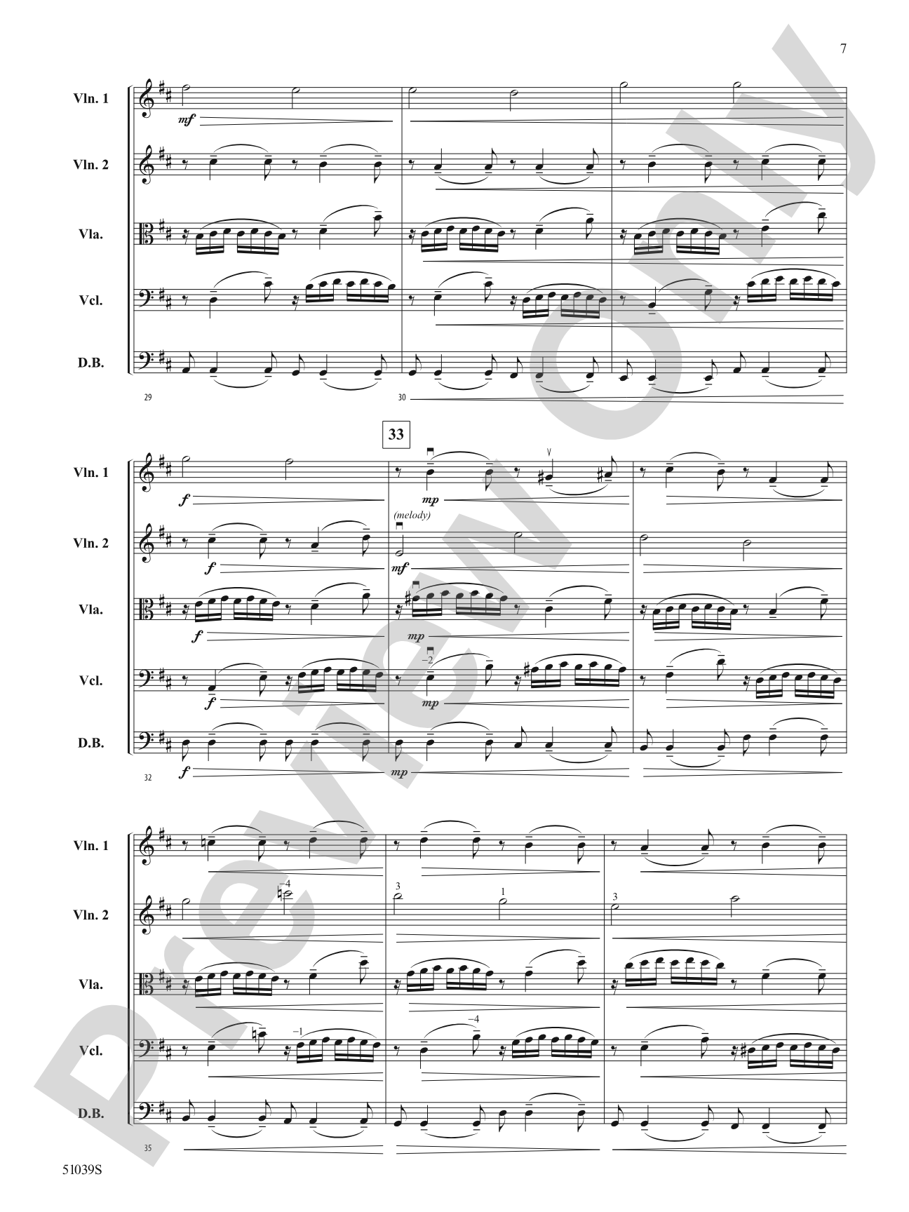 Prelude in B Minor: String Orchestra Conductor Score & Parts