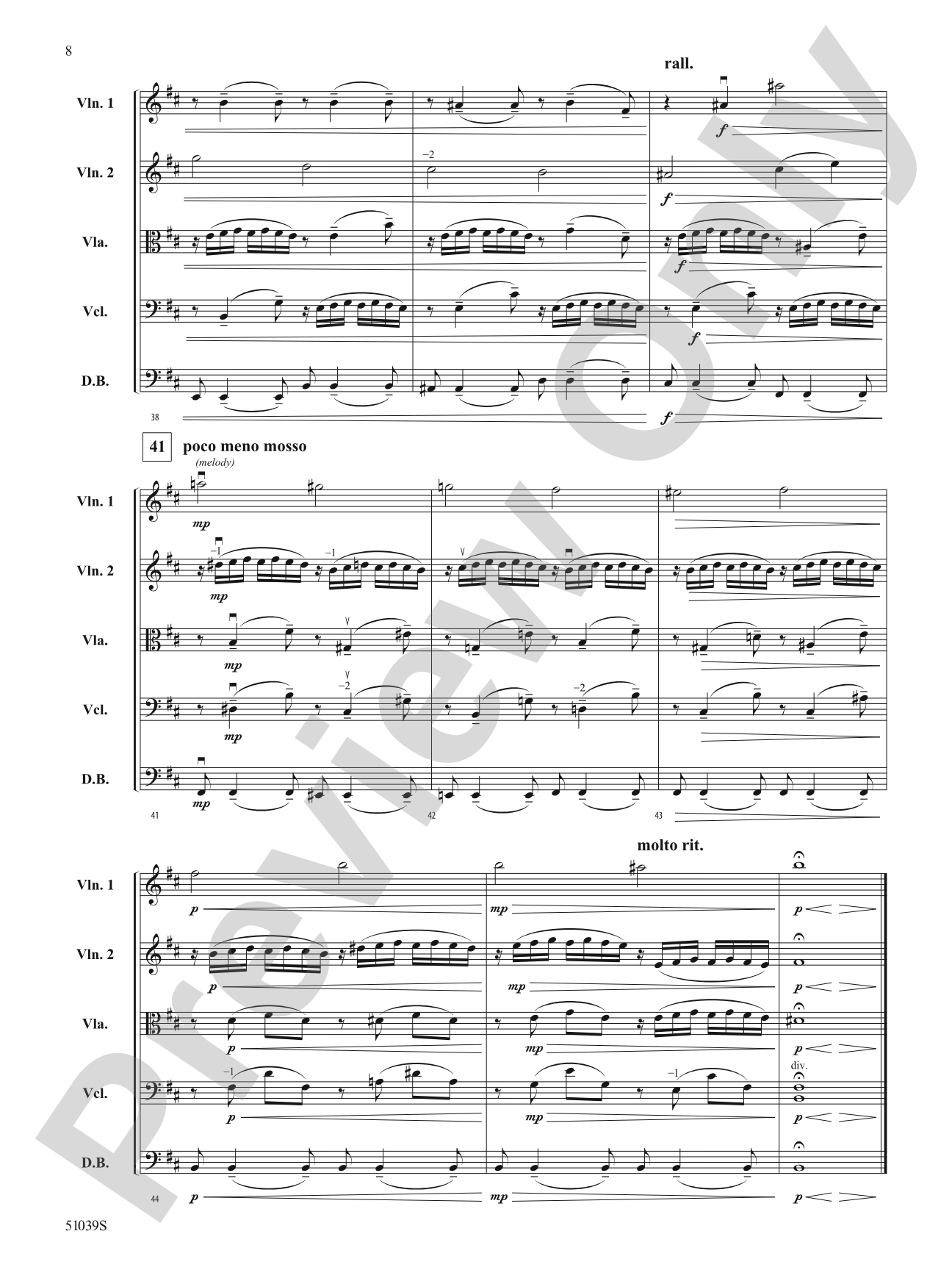 Prelude in B Minor: String Orchestra Conductor Score & Parts
