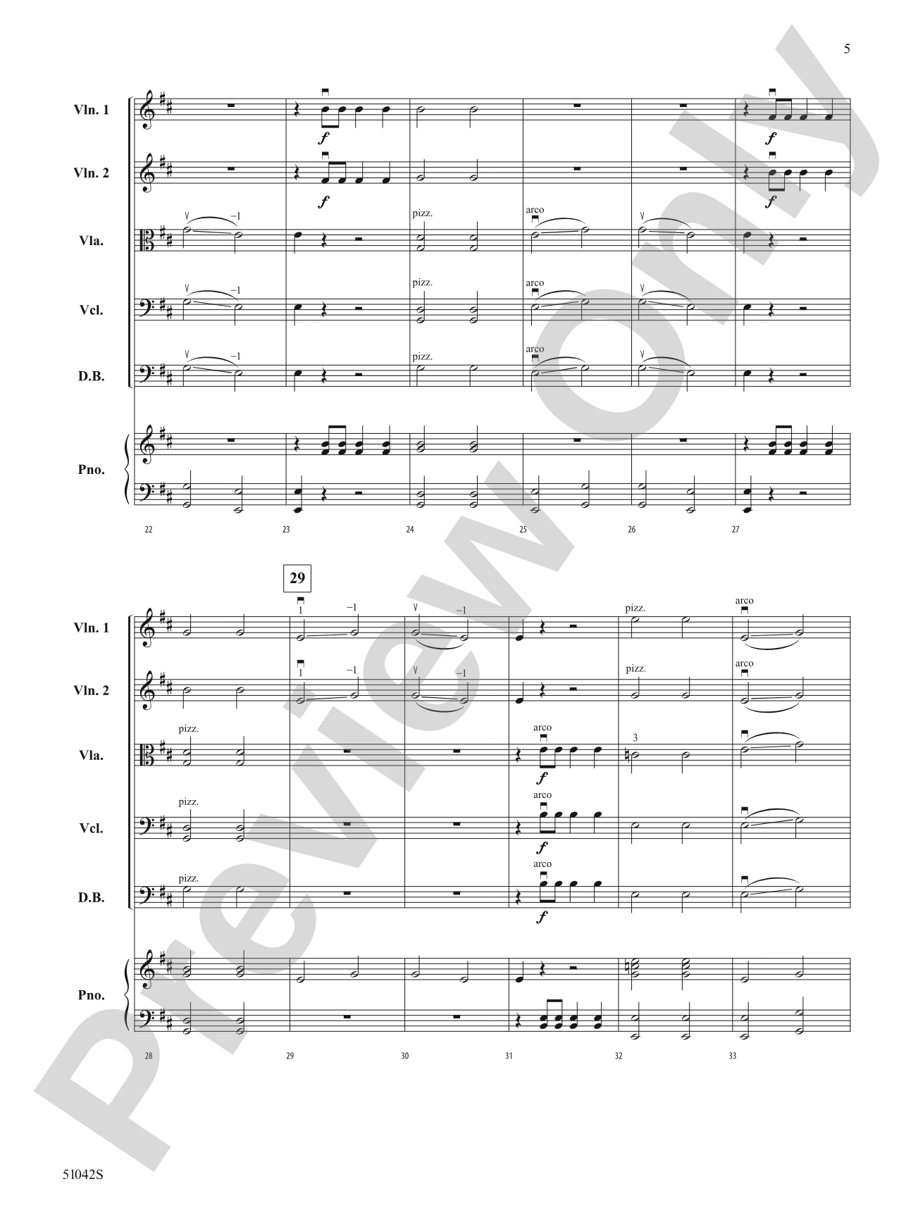 Royal March of the Lion: String Orchestra Conductor Score & Parts