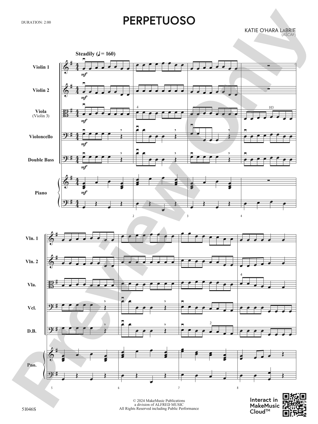 Perpetuoso: String Orchestra Conductor Score & Parts