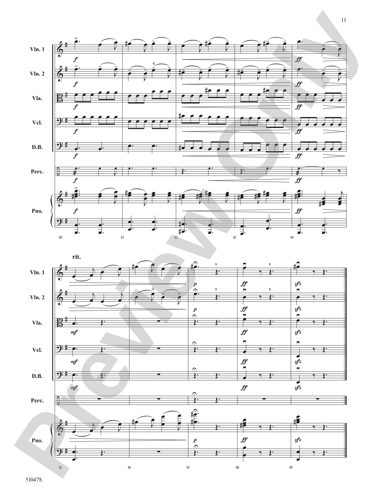 The Moldau: String Orchestra Conductor Score & Parts