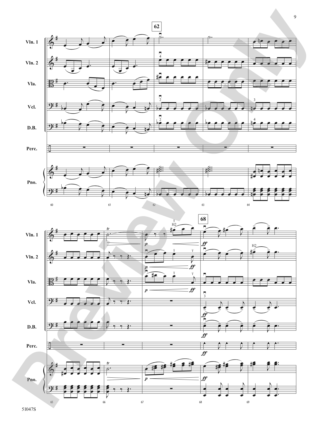 The Moldau: String Orchestra Conductor Score & Parts