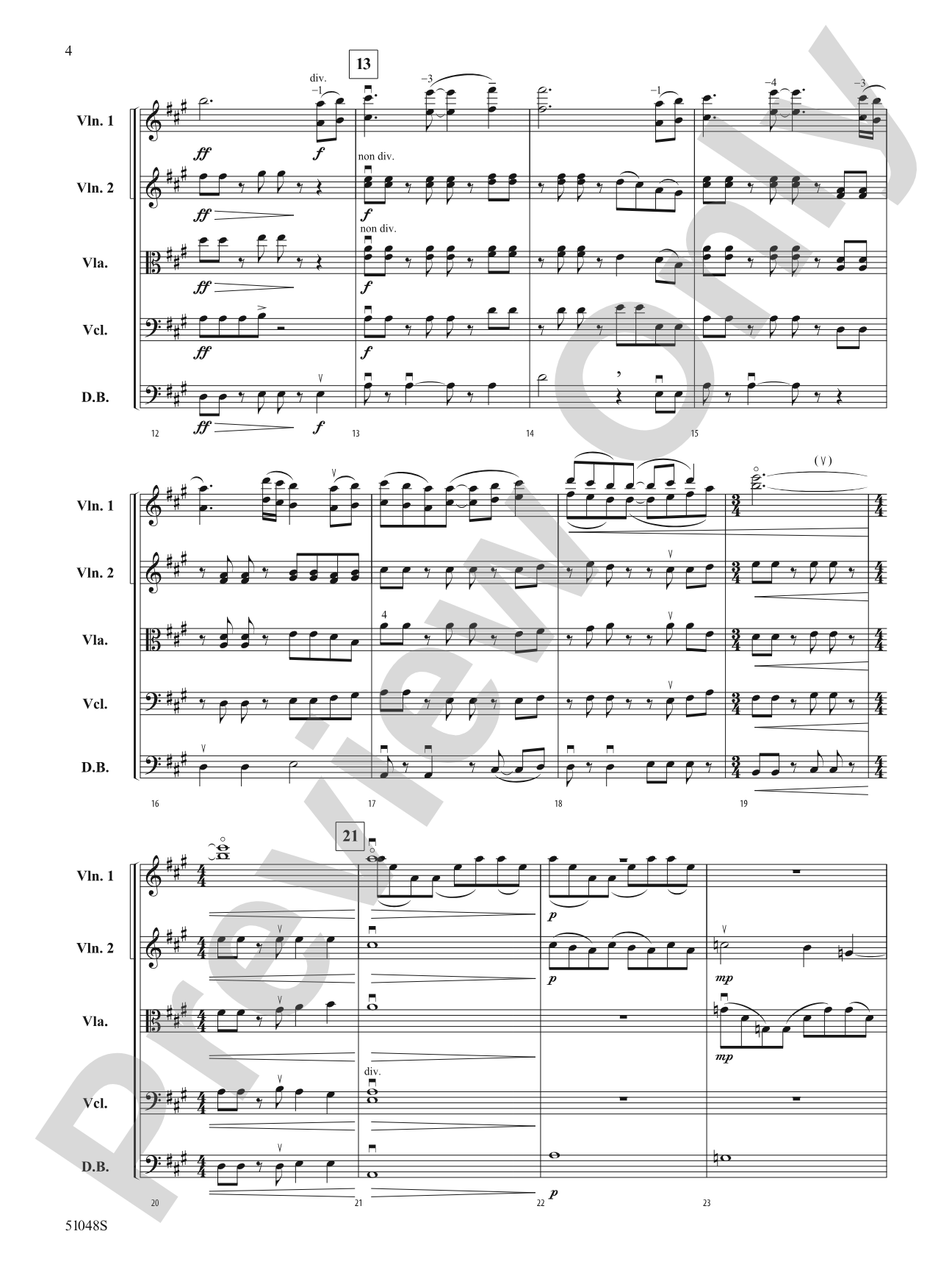 Unbridled Spirit: String Orchestra Conductor Score & Parts