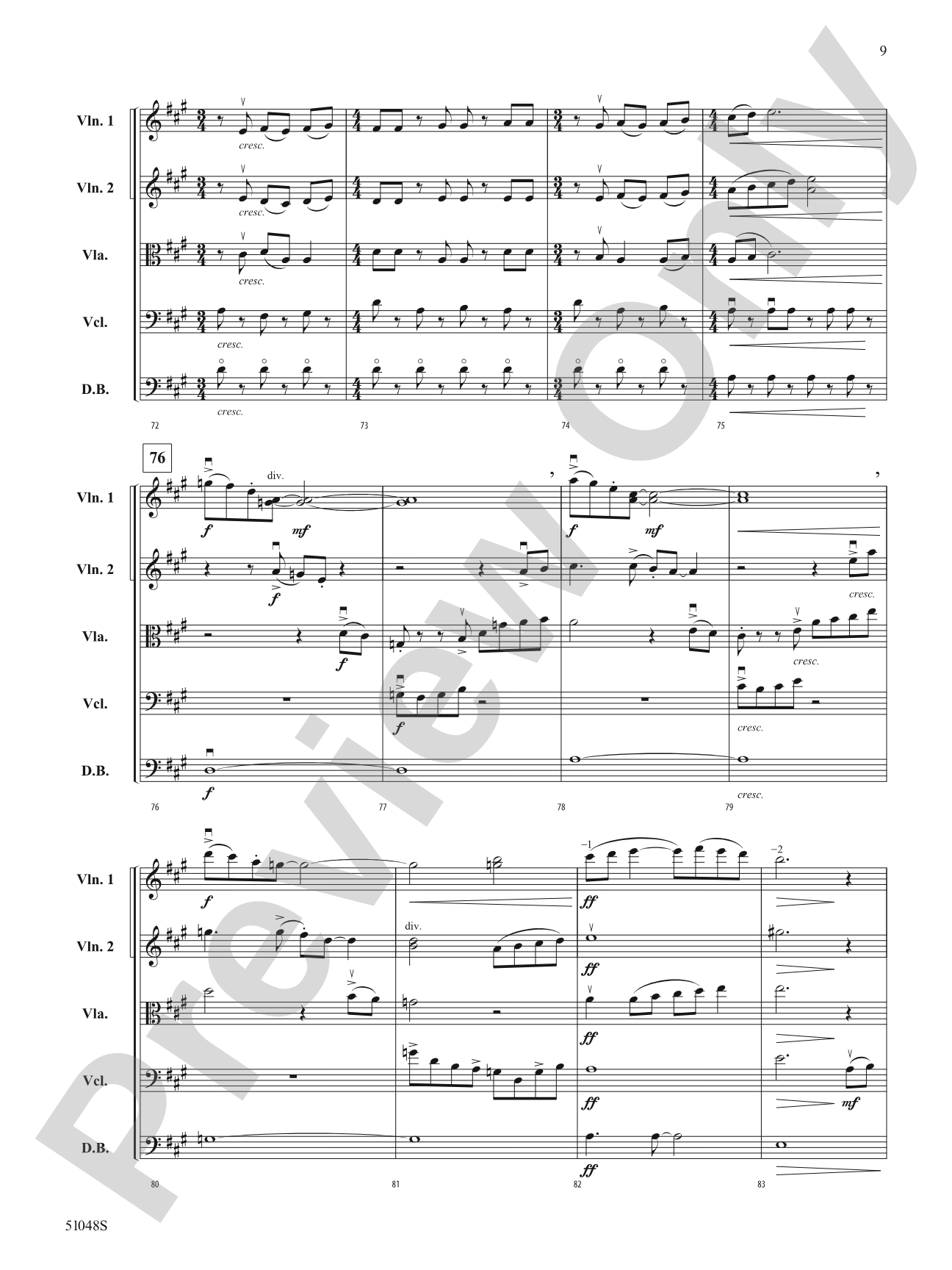 Unbridled Spirit: String Orchestra Conductor Score & Parts