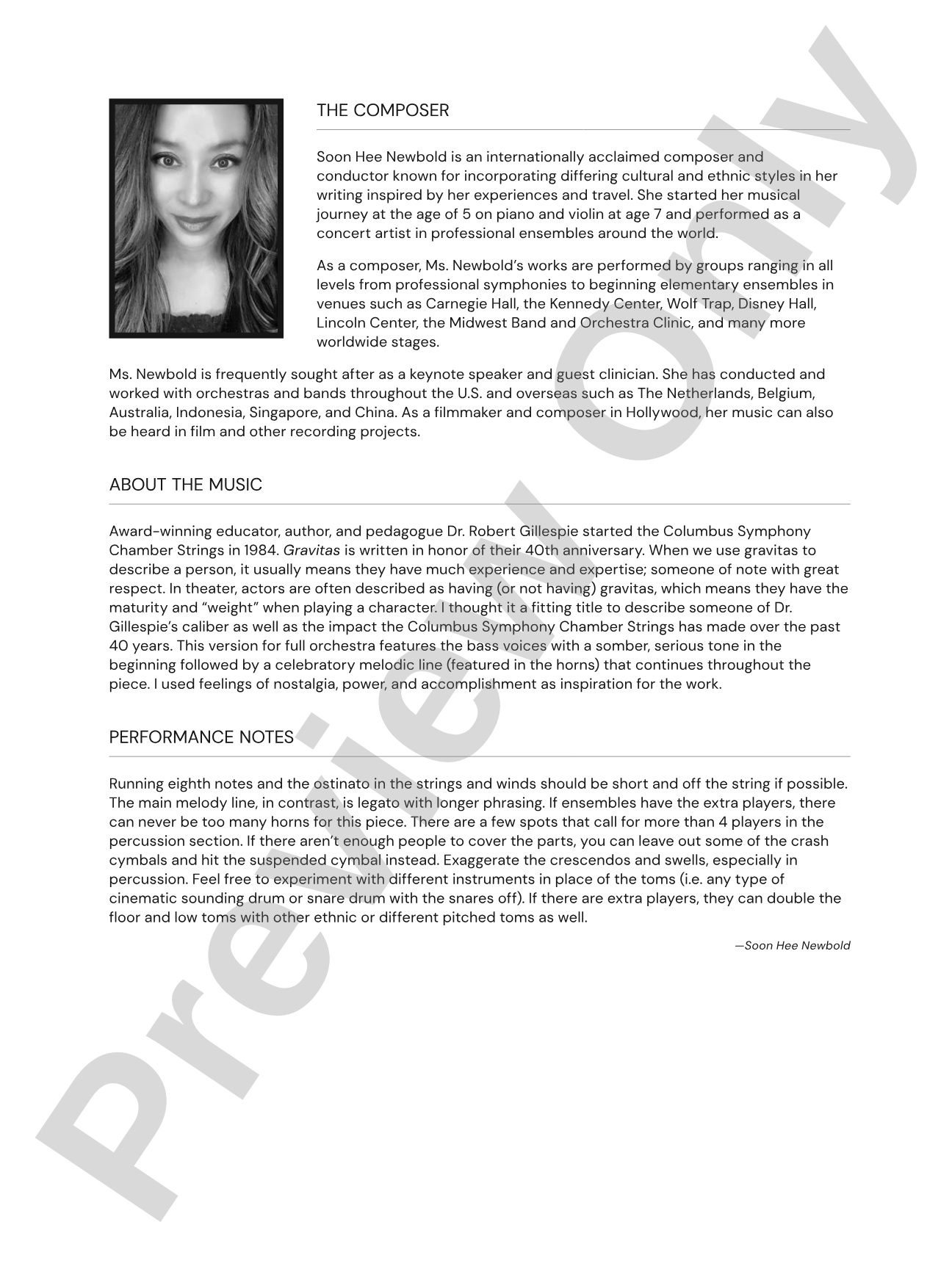 Gravitas: Full Orchestra Conductor Score & Parts
