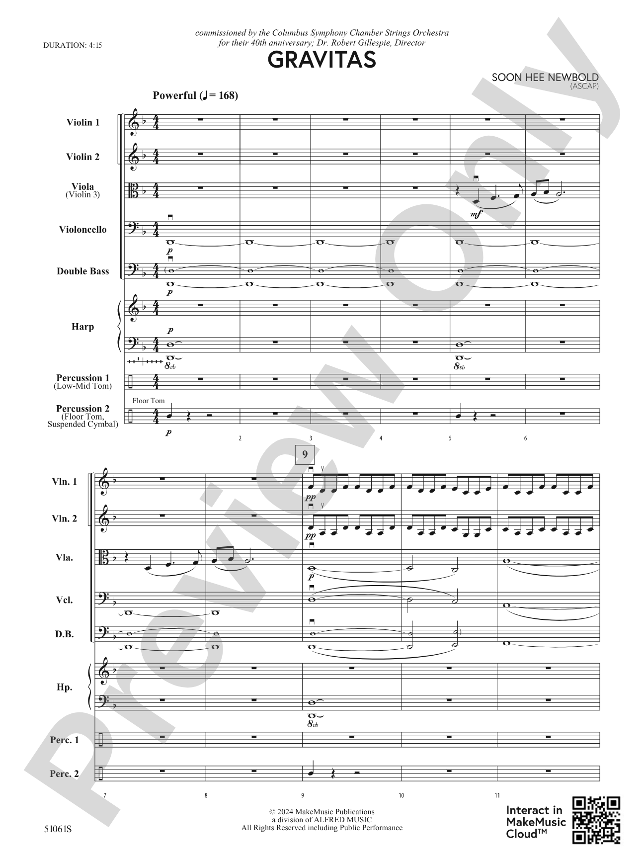 Gravitas: String Orchestra Conductor Score & Parts