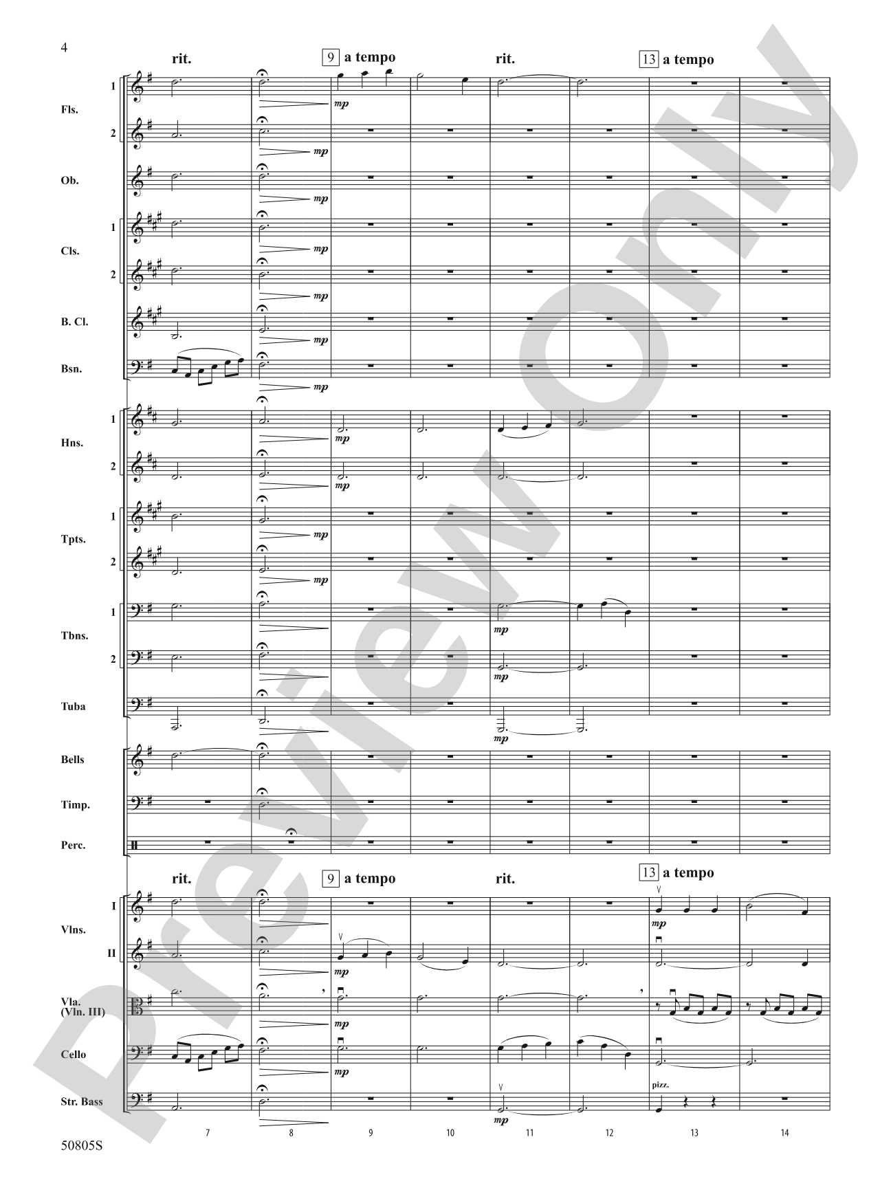 Two Puccini Arias: Full Orchestra Conductor Score & Parts