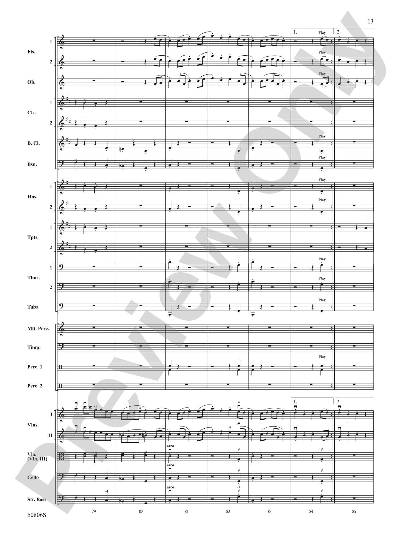 Prairie Dance: Full Orchestra Conductor Score & Parts