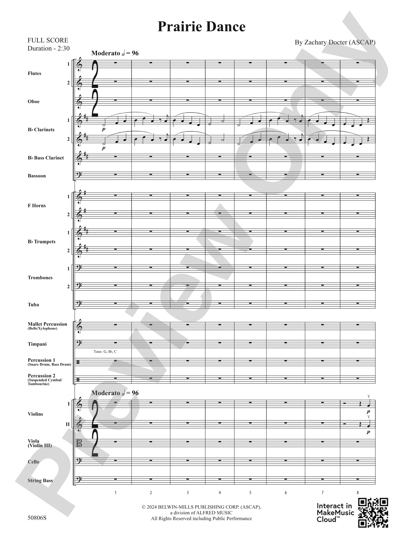 Prairie Dance: Full Orchestra Conductor Score & Parts