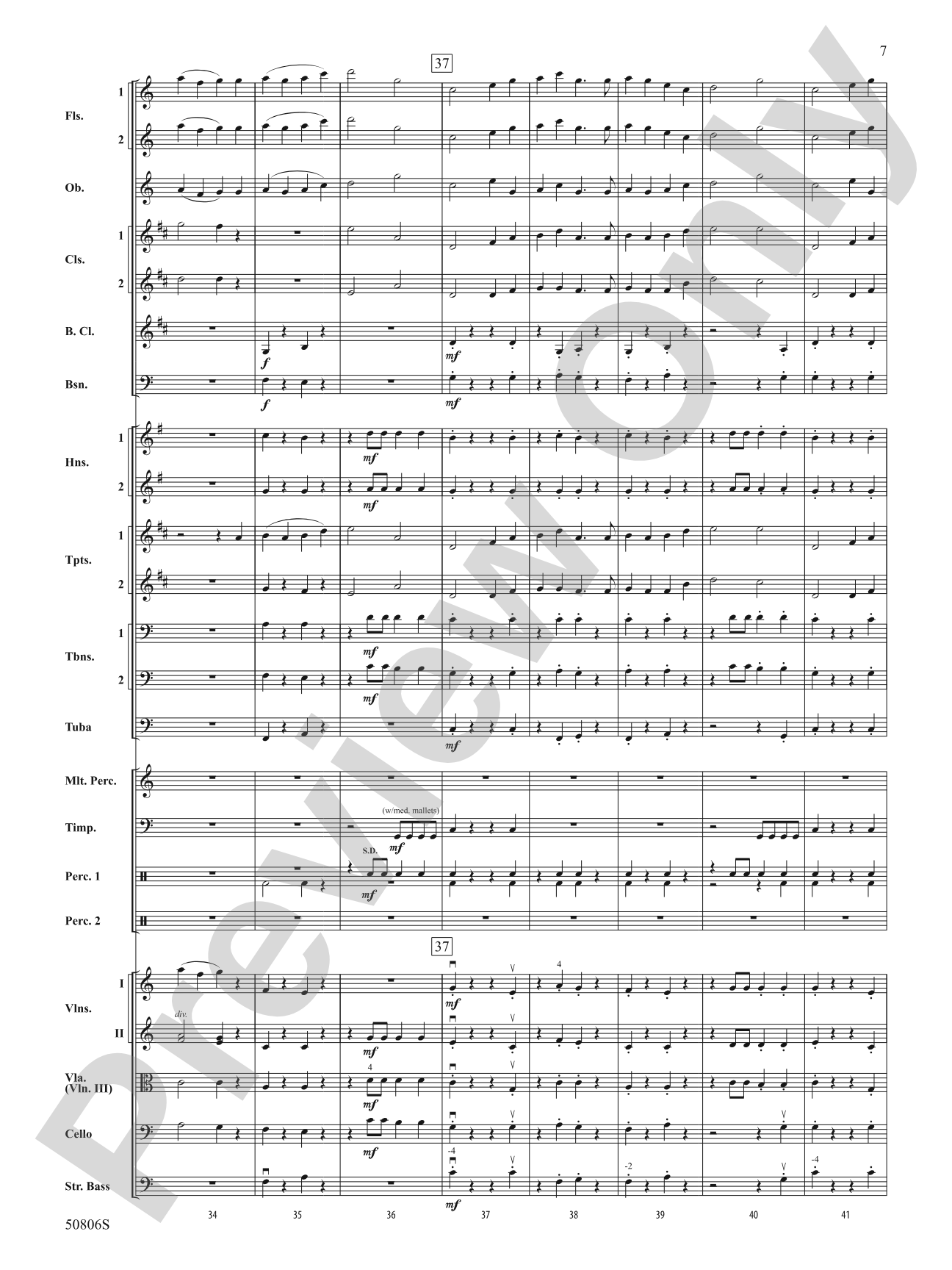 Prairie Dance: Full Orchestra Conductor Score & Parts