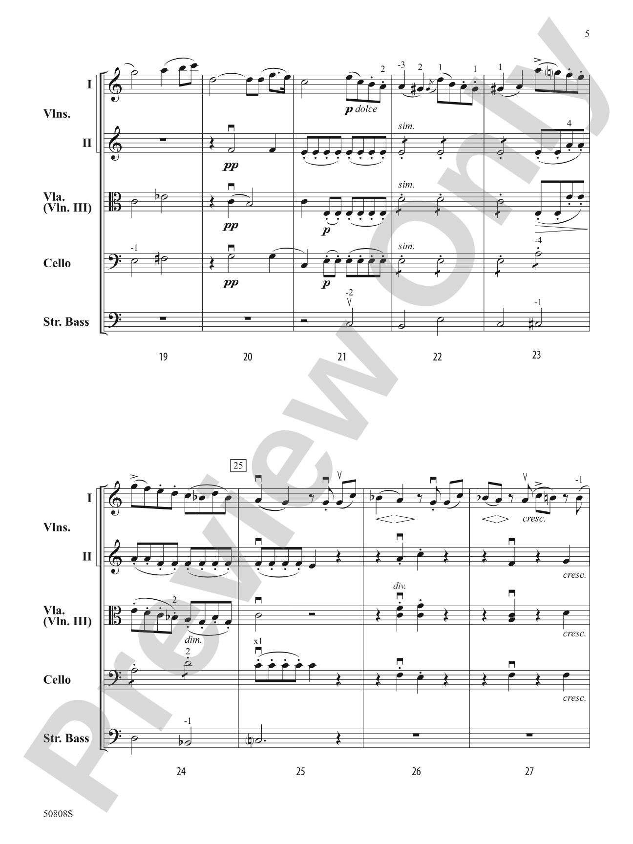 Andante: String Orchestra Conductor Score & Parts