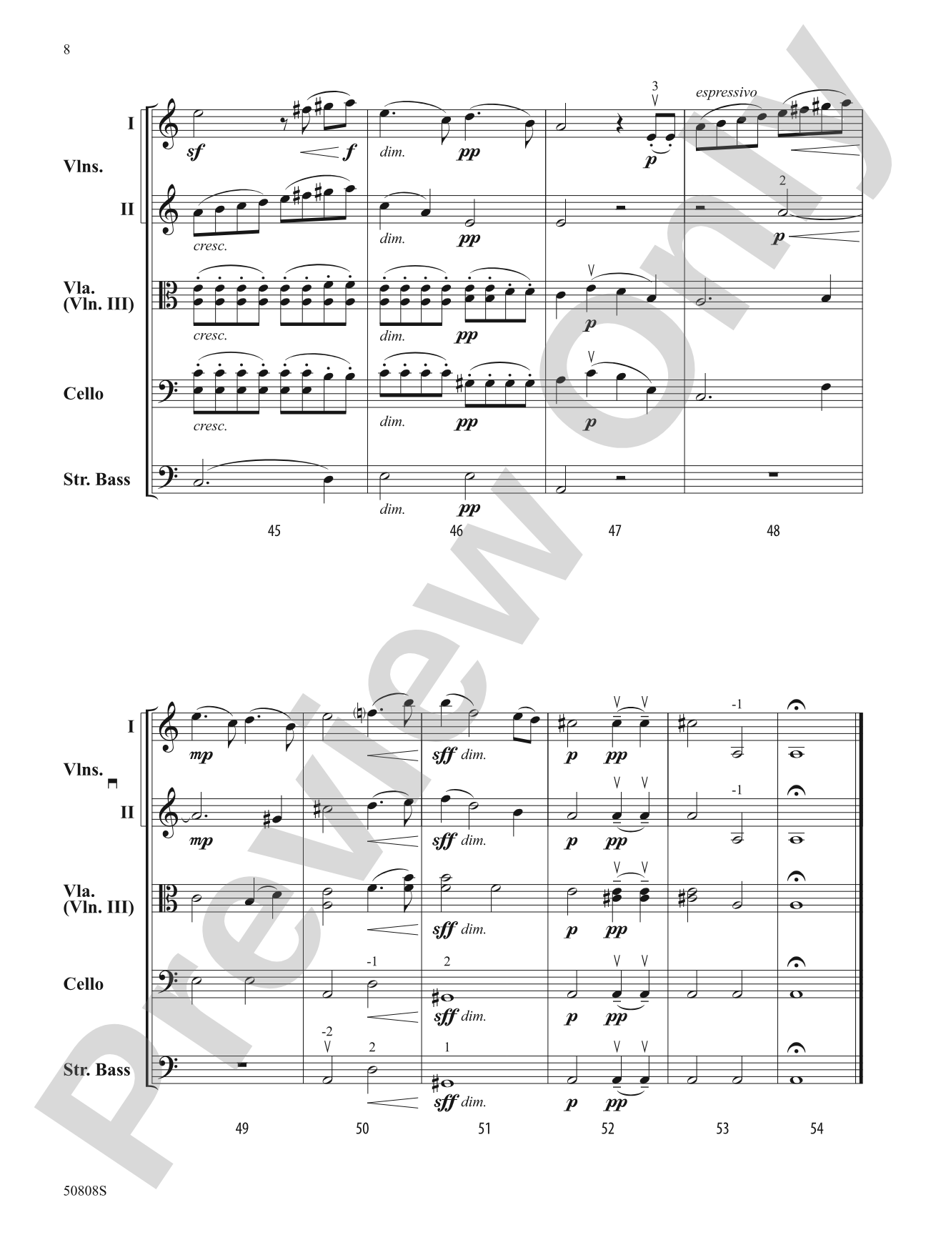 Andante: String Orchestra Conductor Score & Parts