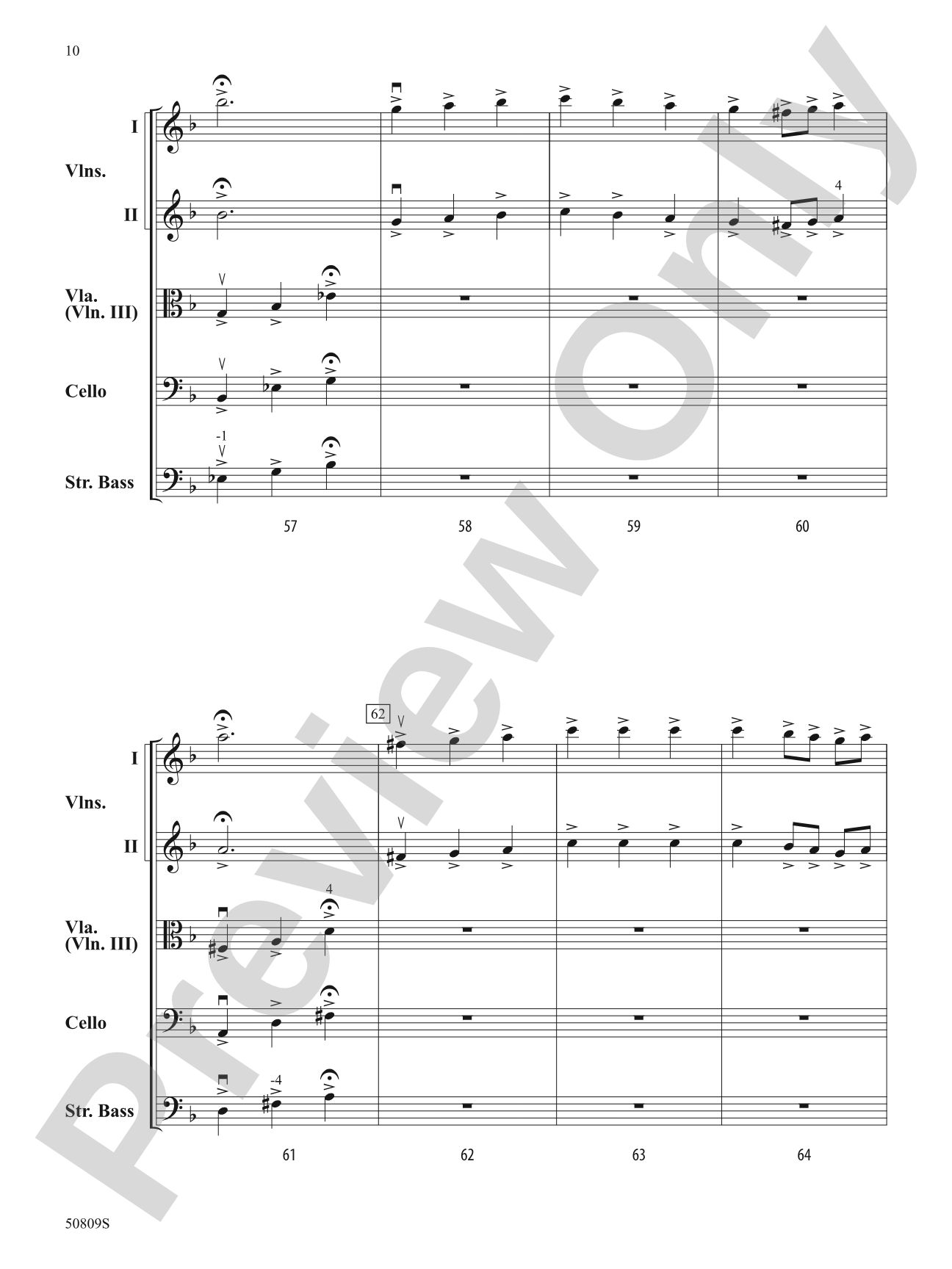 Malagueña: String Orchestra Conductor Score & Parts