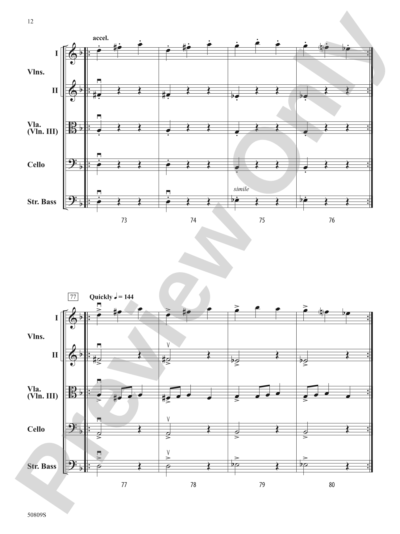 Malagueña: String Orchestra Conductor Score & Parts